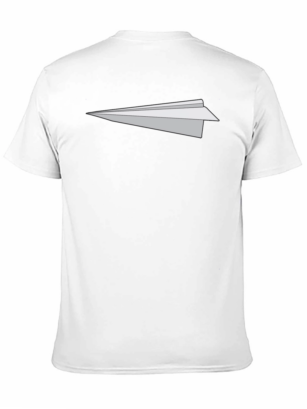 Mens Black T-Shirt with Paper Airplane Graphic