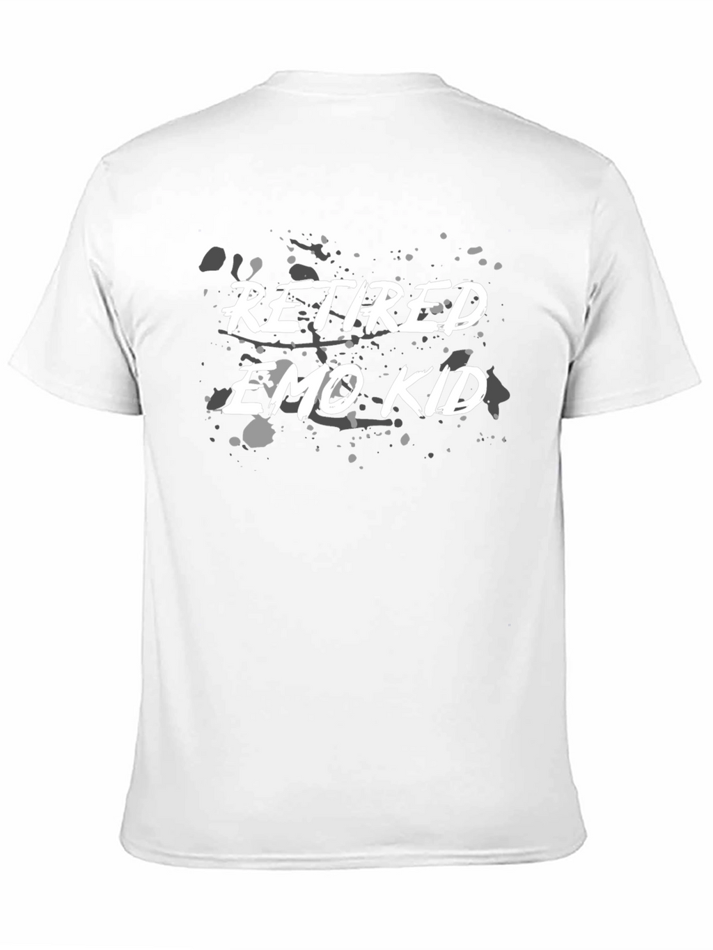 Retired Emo Kid Graphic T-Shirt - Black Casual Tee