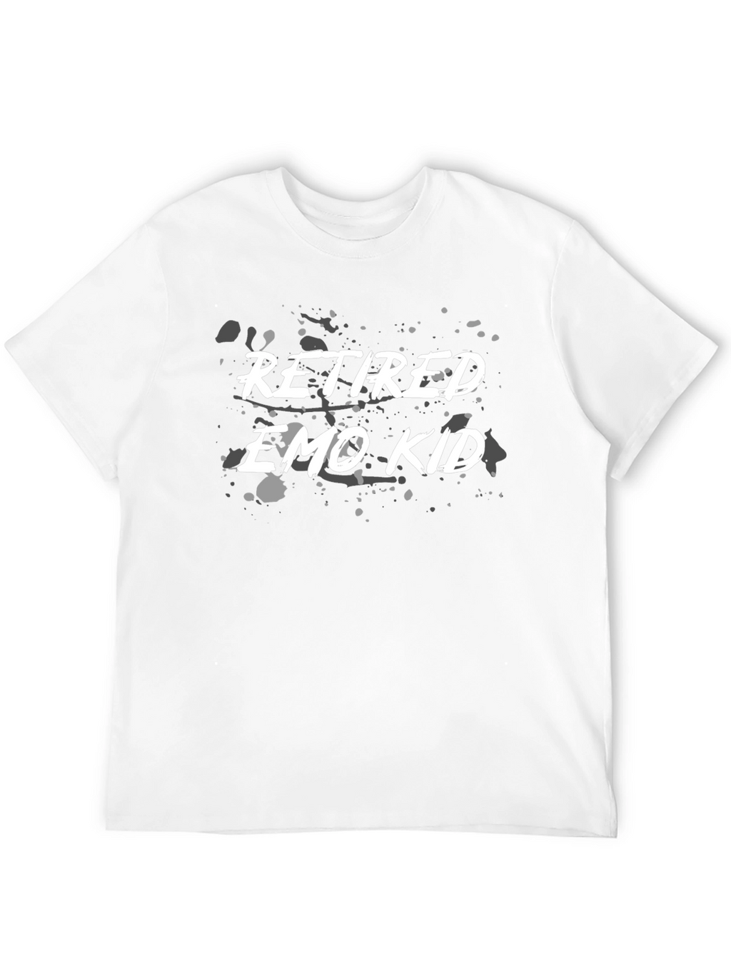 Retired Emo Kid Graphic T-Shirt - Black Casual Tee