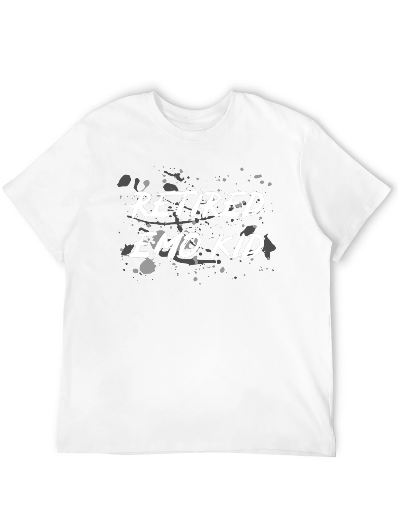 Retired Emo Kid Graphic T-Shirt - Black Casual Tee