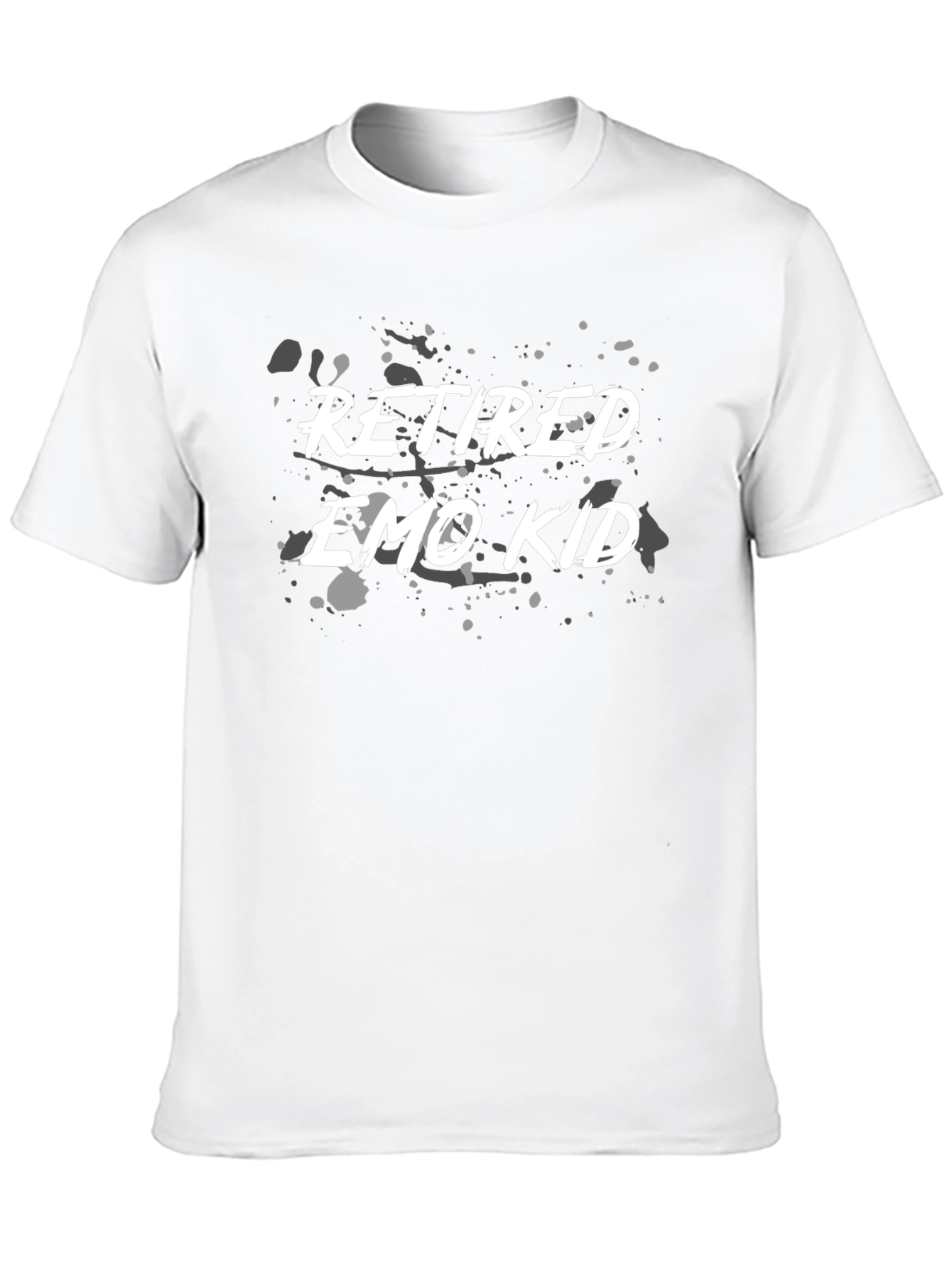 Retired Emo Kid Graphic T-Shirt - Black Casual Tee