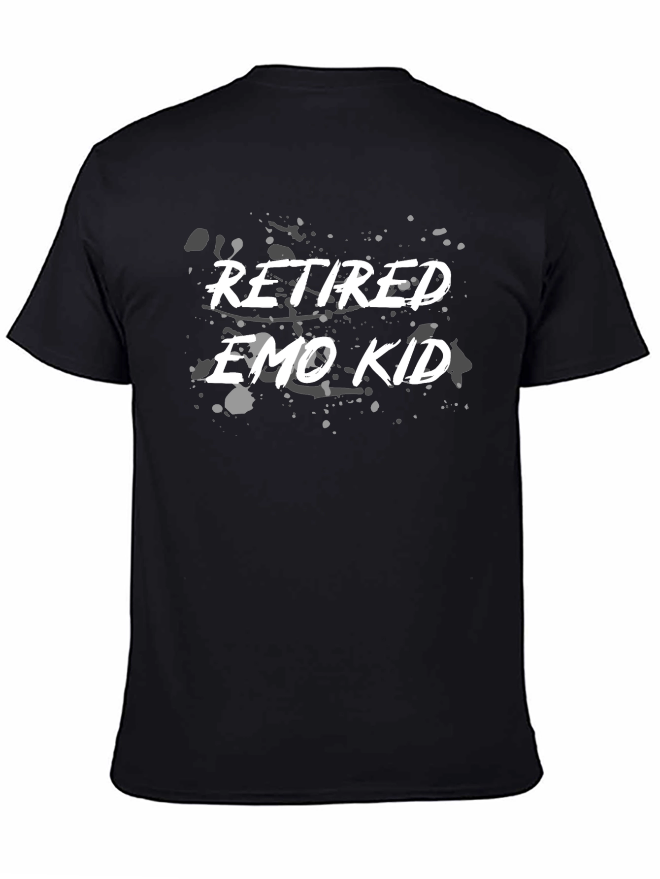 Retired Emo Kid Graphic T-Shirt - Black Casual Tee