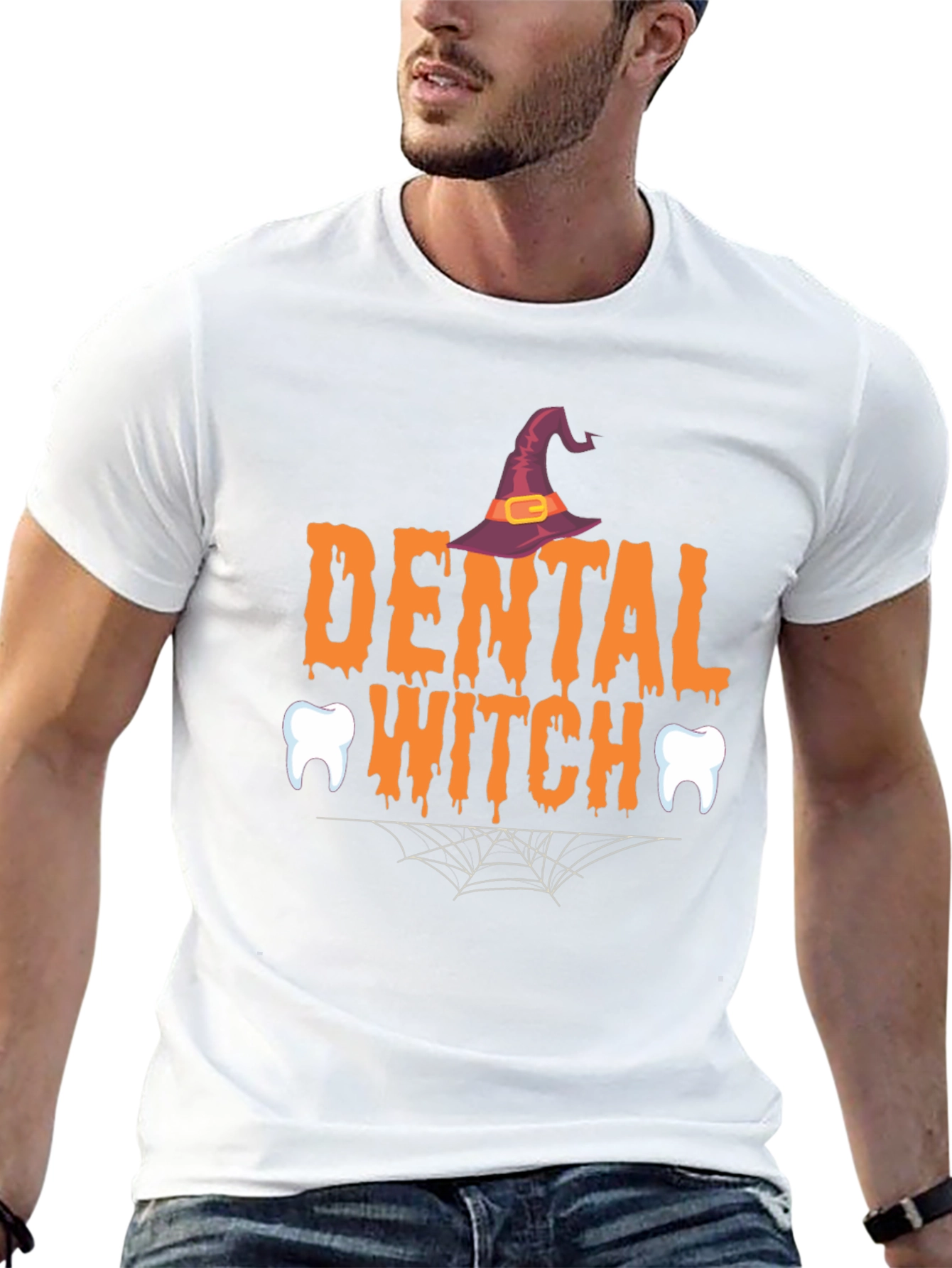 Dental Witch Halloween Graphic T-Shirt