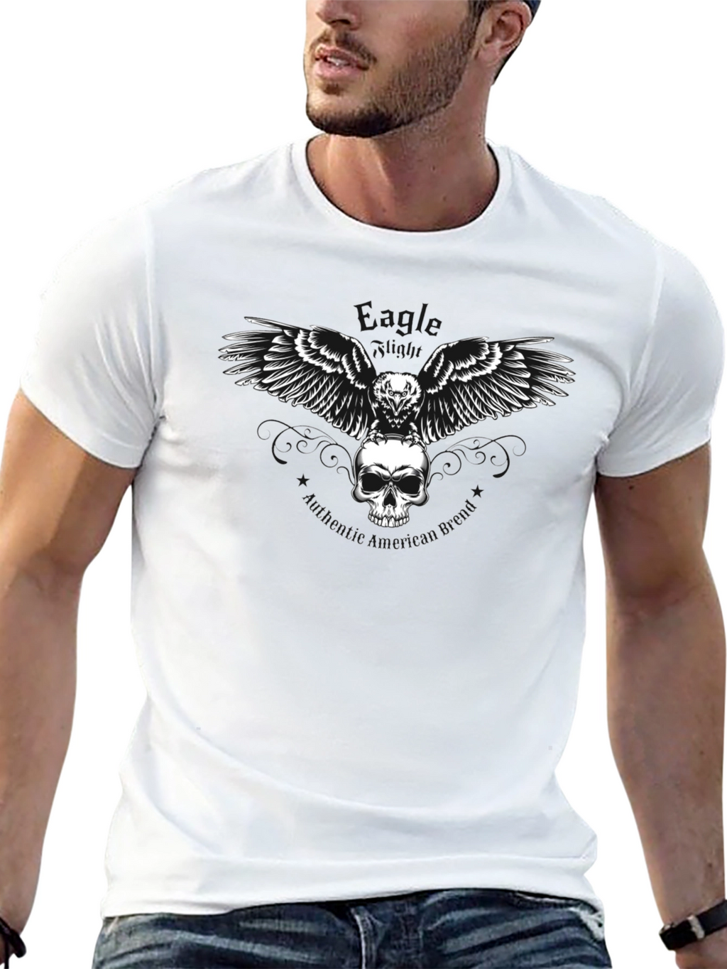 Skull & Raven Graphic Tee - Mens Black T-Shirt