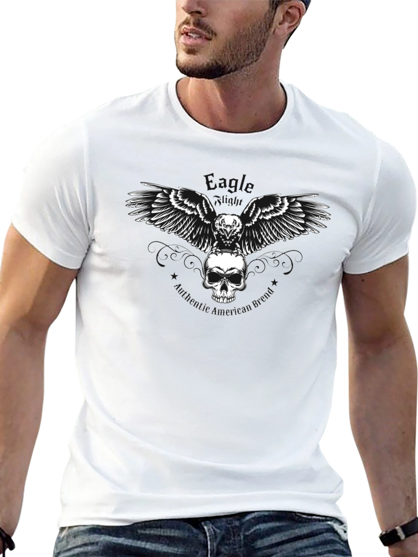 Skull & Raven Graphic Tee - Mens Black T-Shirt