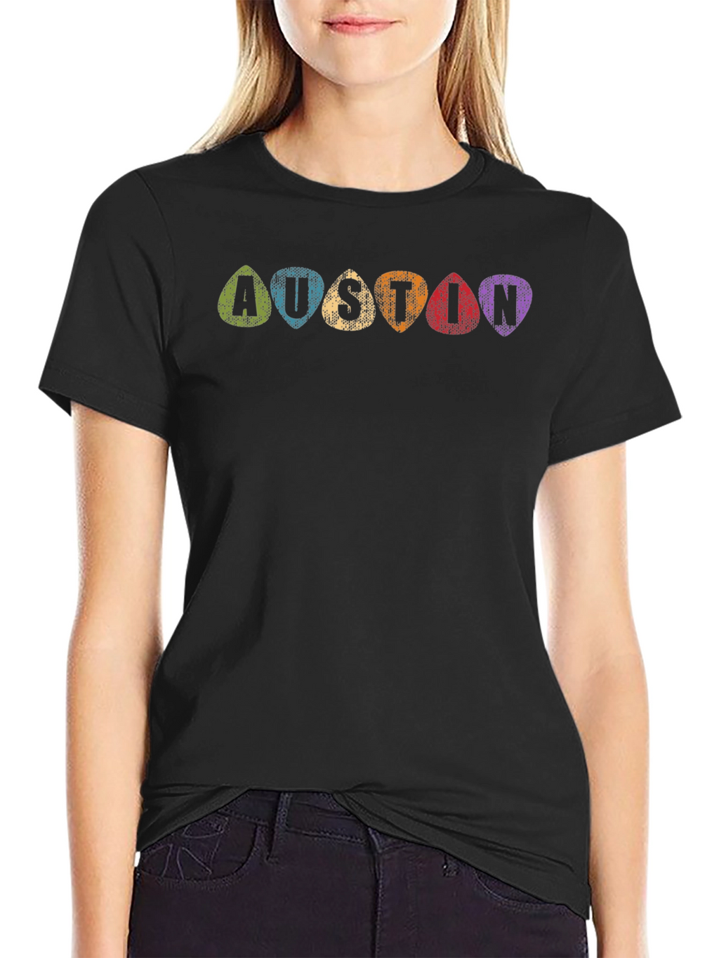 Austin Guitar Pick Tee - Music City Style
