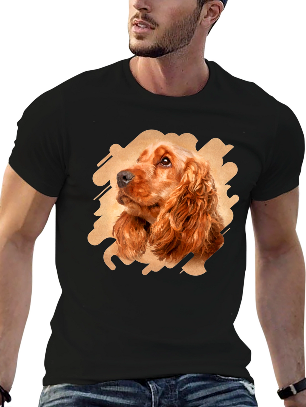 Dog Breed Portrait Black T-Shirt