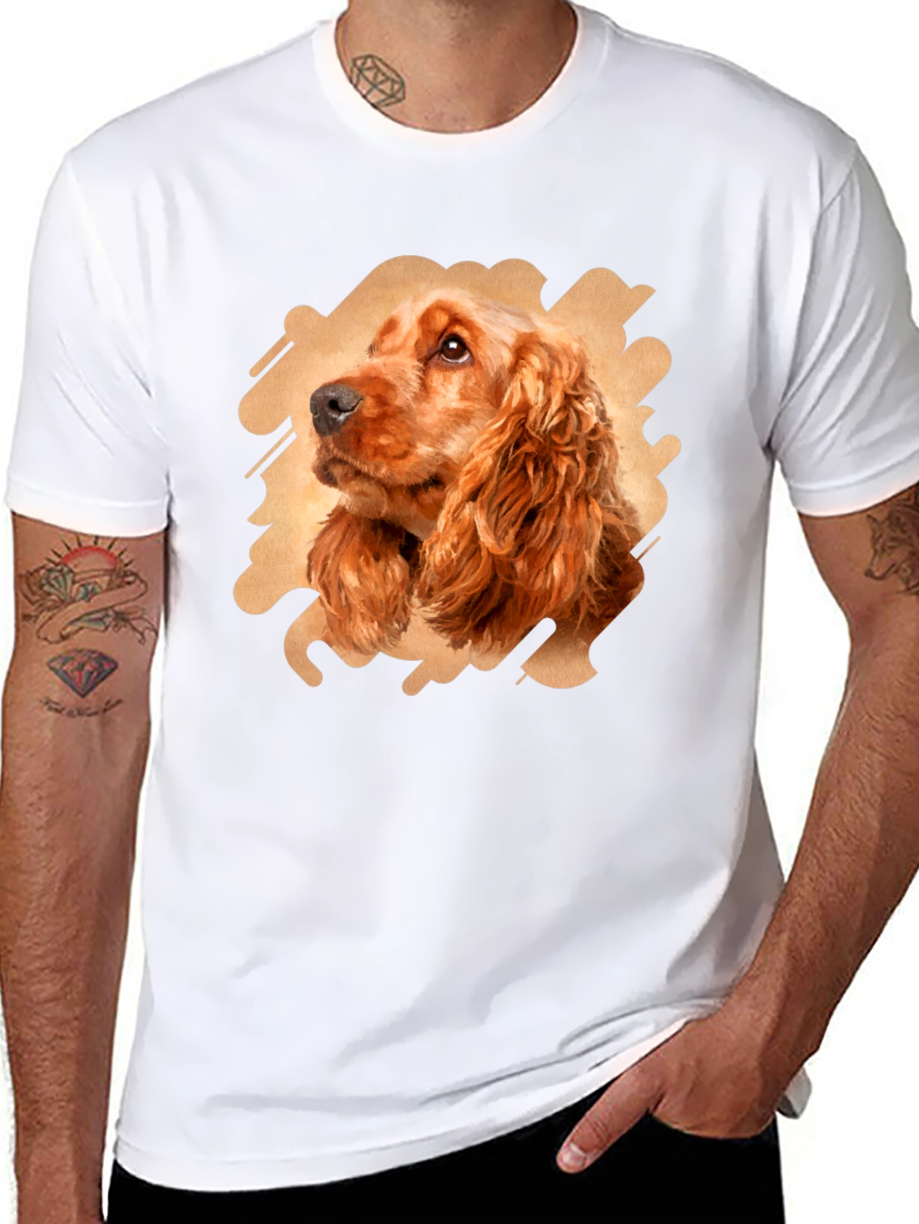 Dog Breed Portrait Black T-Shirt