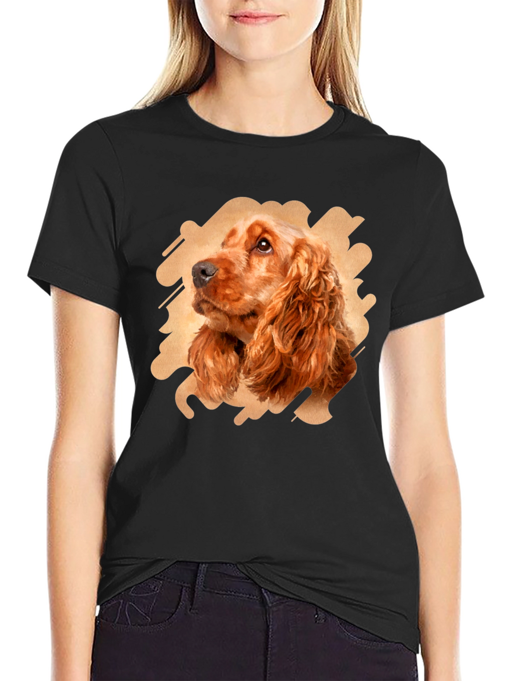Dog Breed Portrait Black T-Shirt