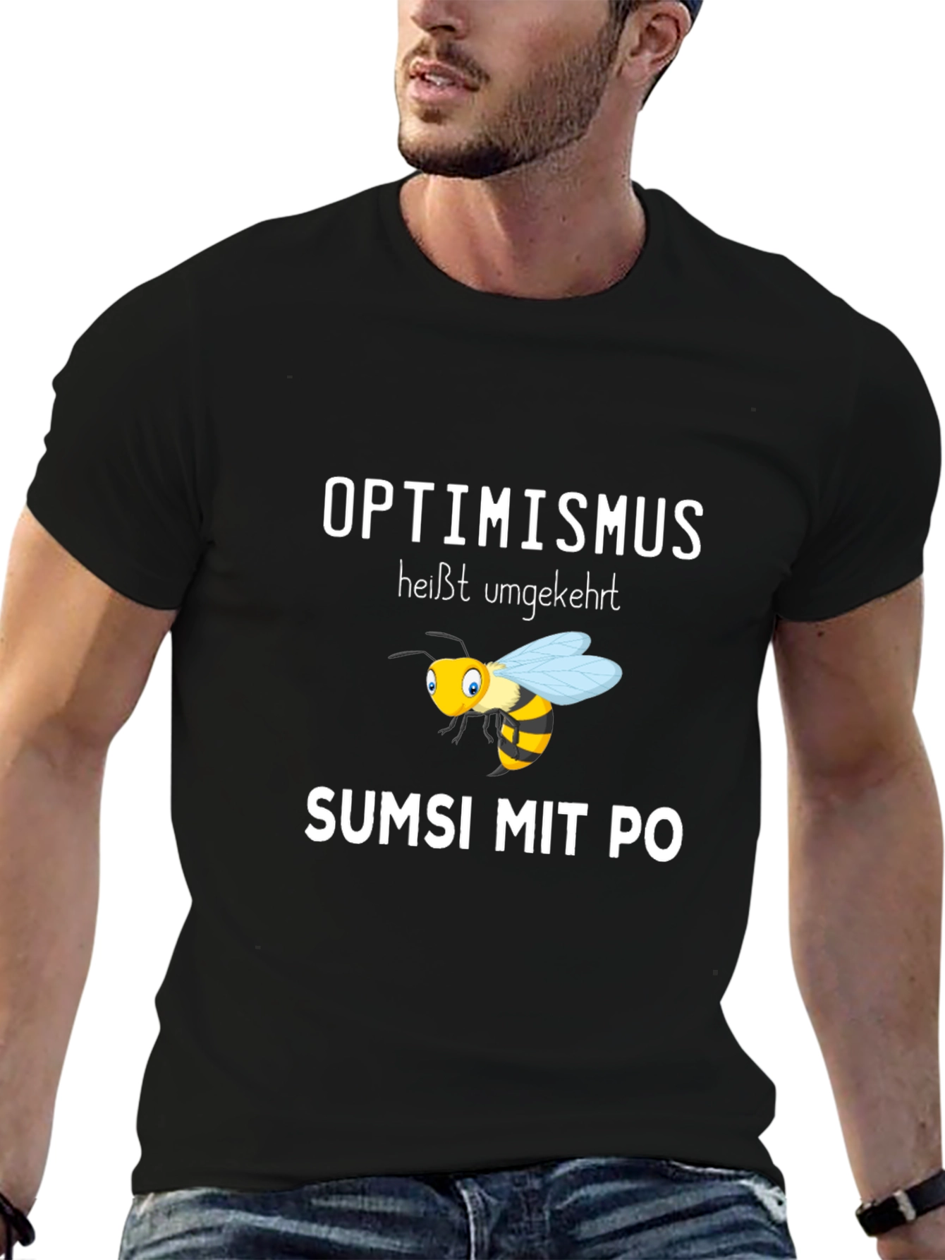 Optimismus Bee Black T-Shirt
