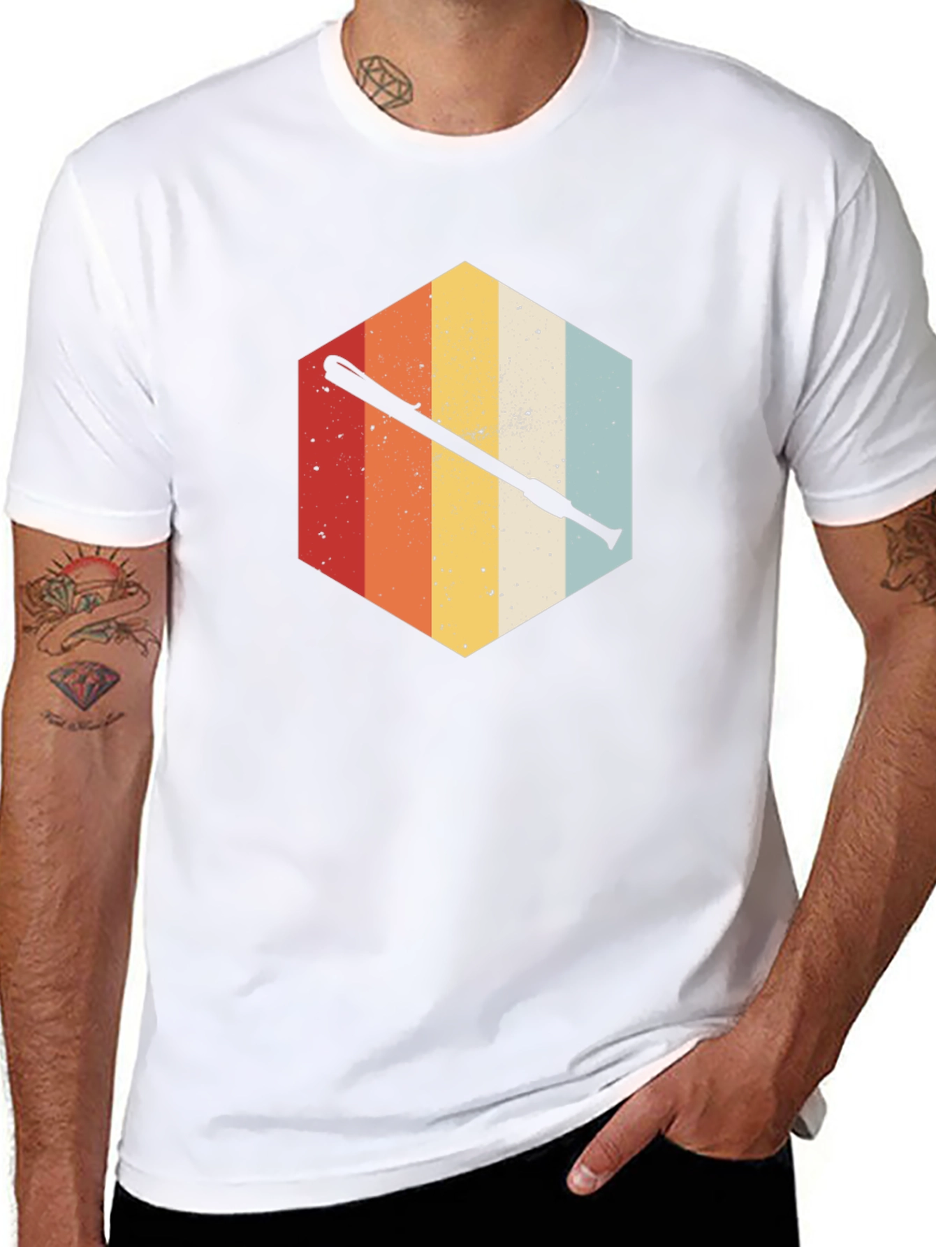 Retro Baseball Bat T-Shirt - Vintage Style Graphic Tee
