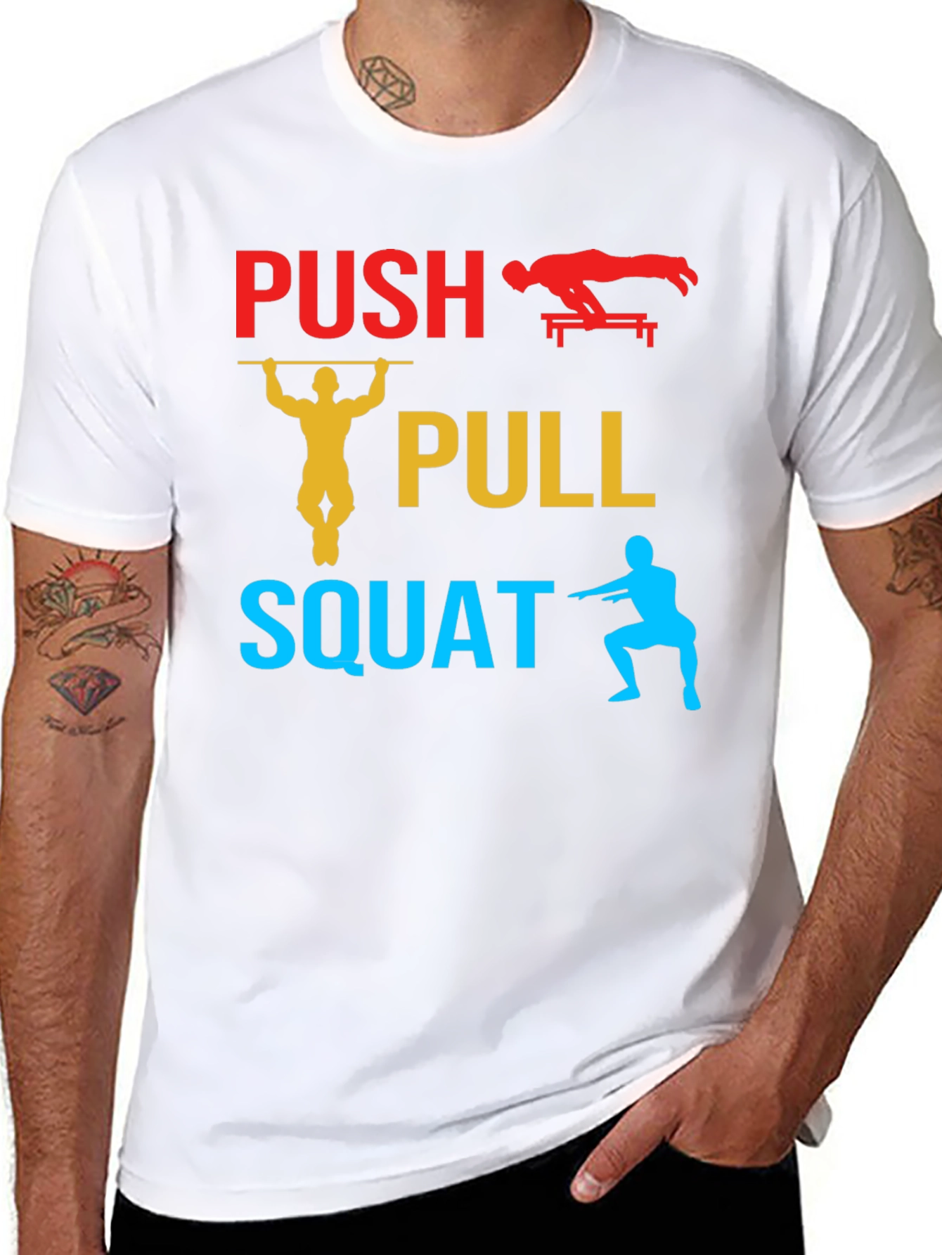 Push Pull Squat Graphic T-Shirt