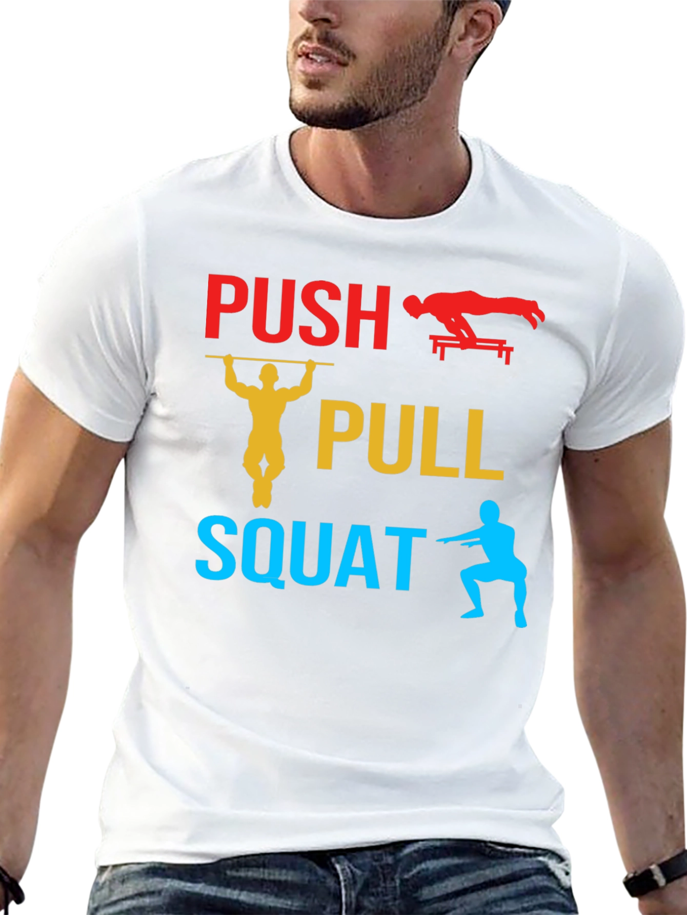 Push Pull Squat Graphic T-Shirt