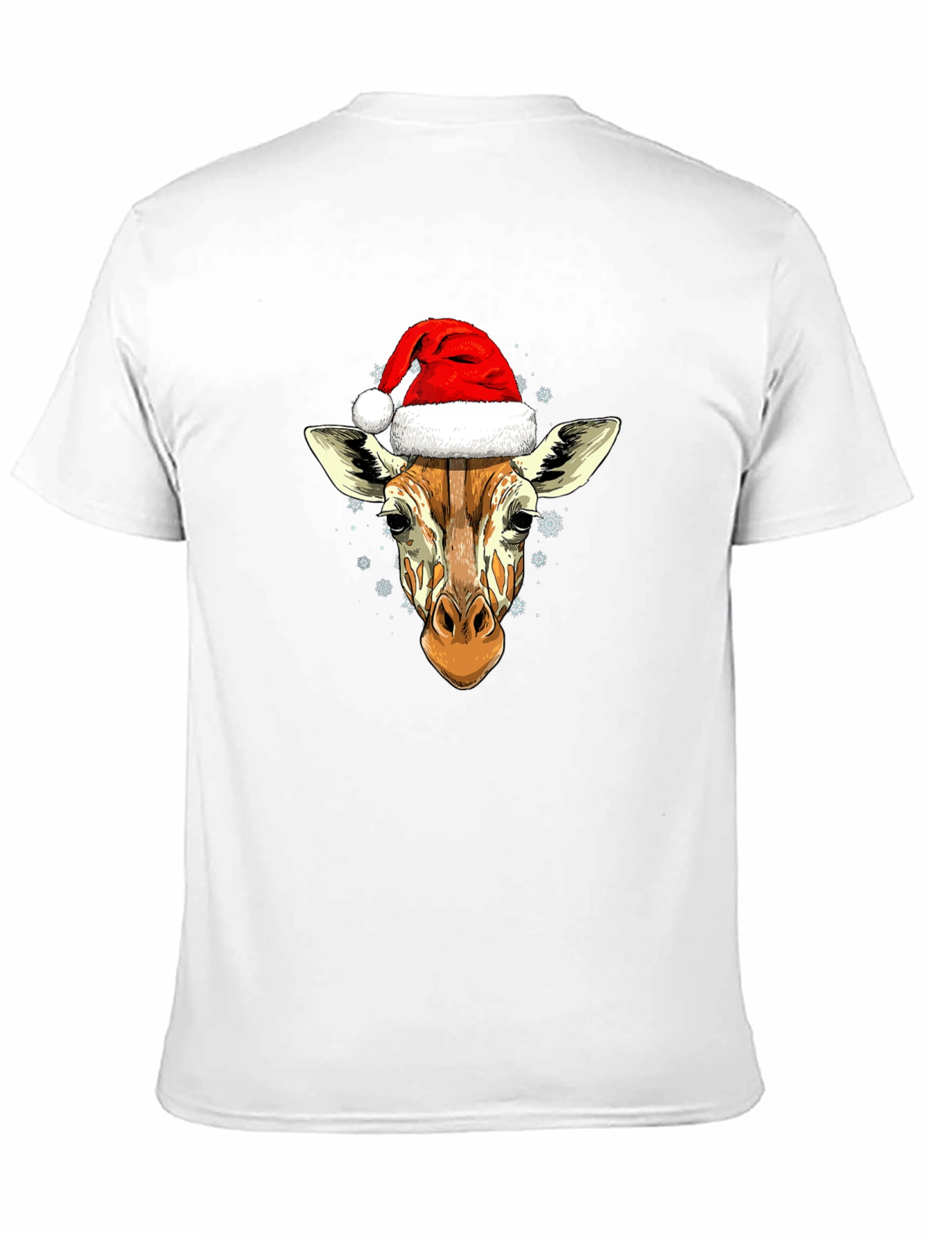 Giraffe Santa Hat Graphic Tee