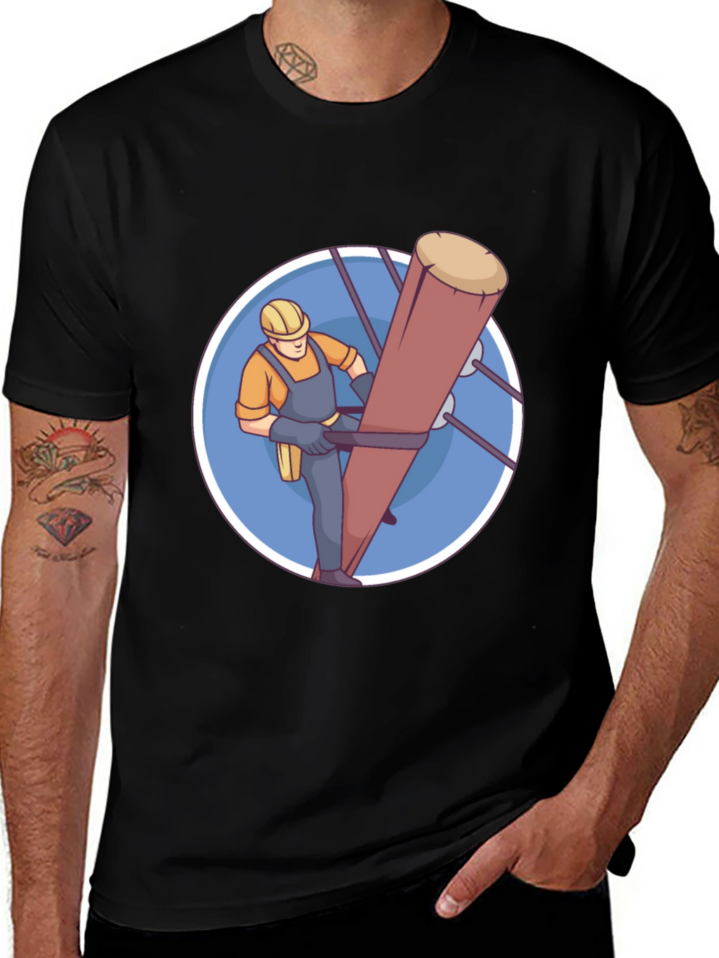 Lineman Graphic T-Shirt - Utility Worker Tee