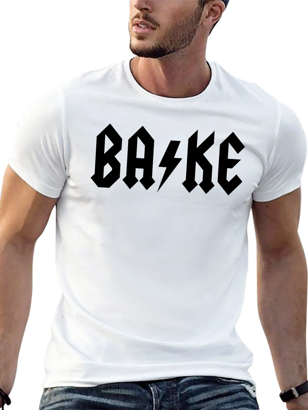 BA⚡KE Black Graphic T-Shirt