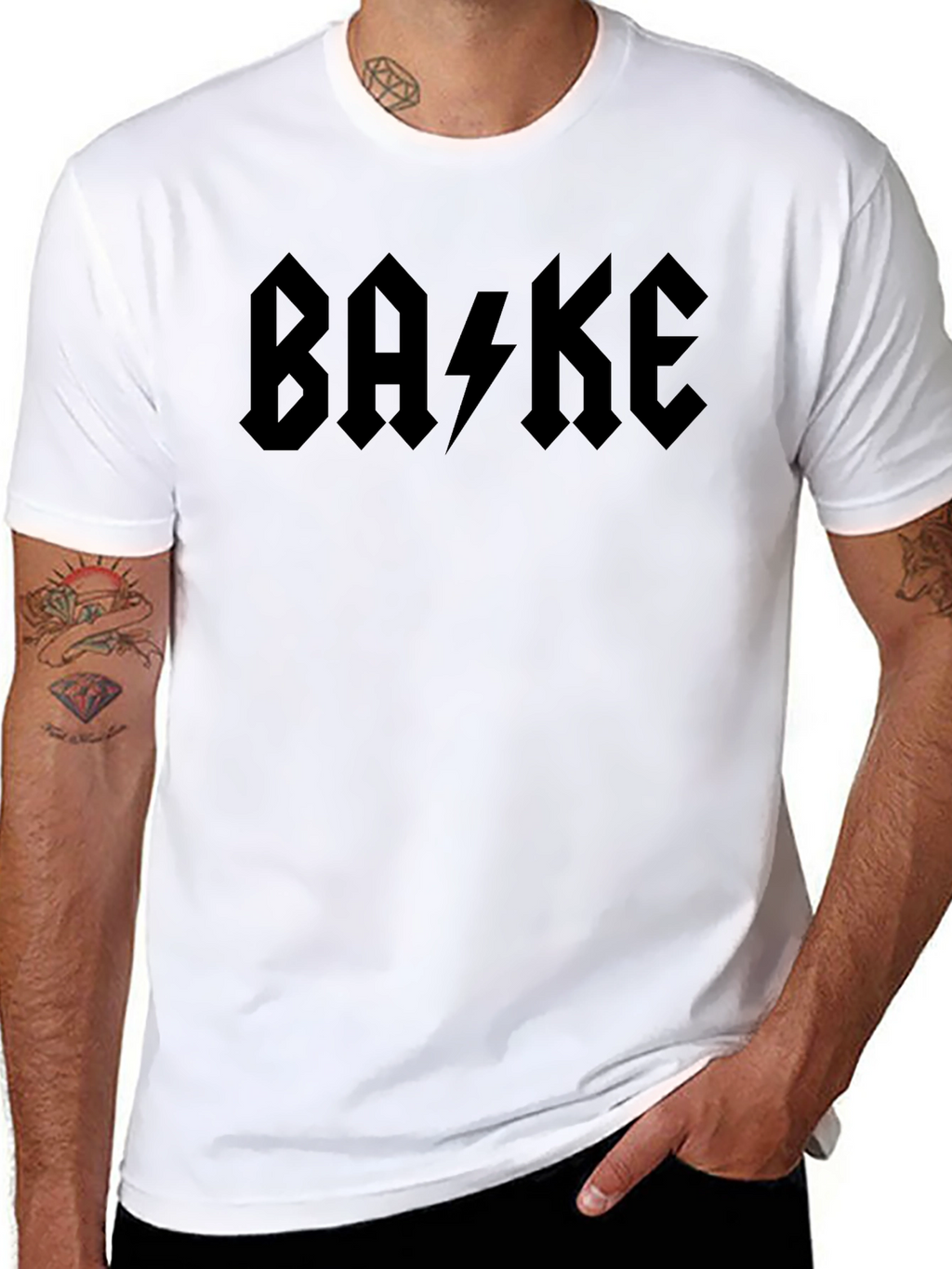 BA⚡KE Black Graphic T-Shirt