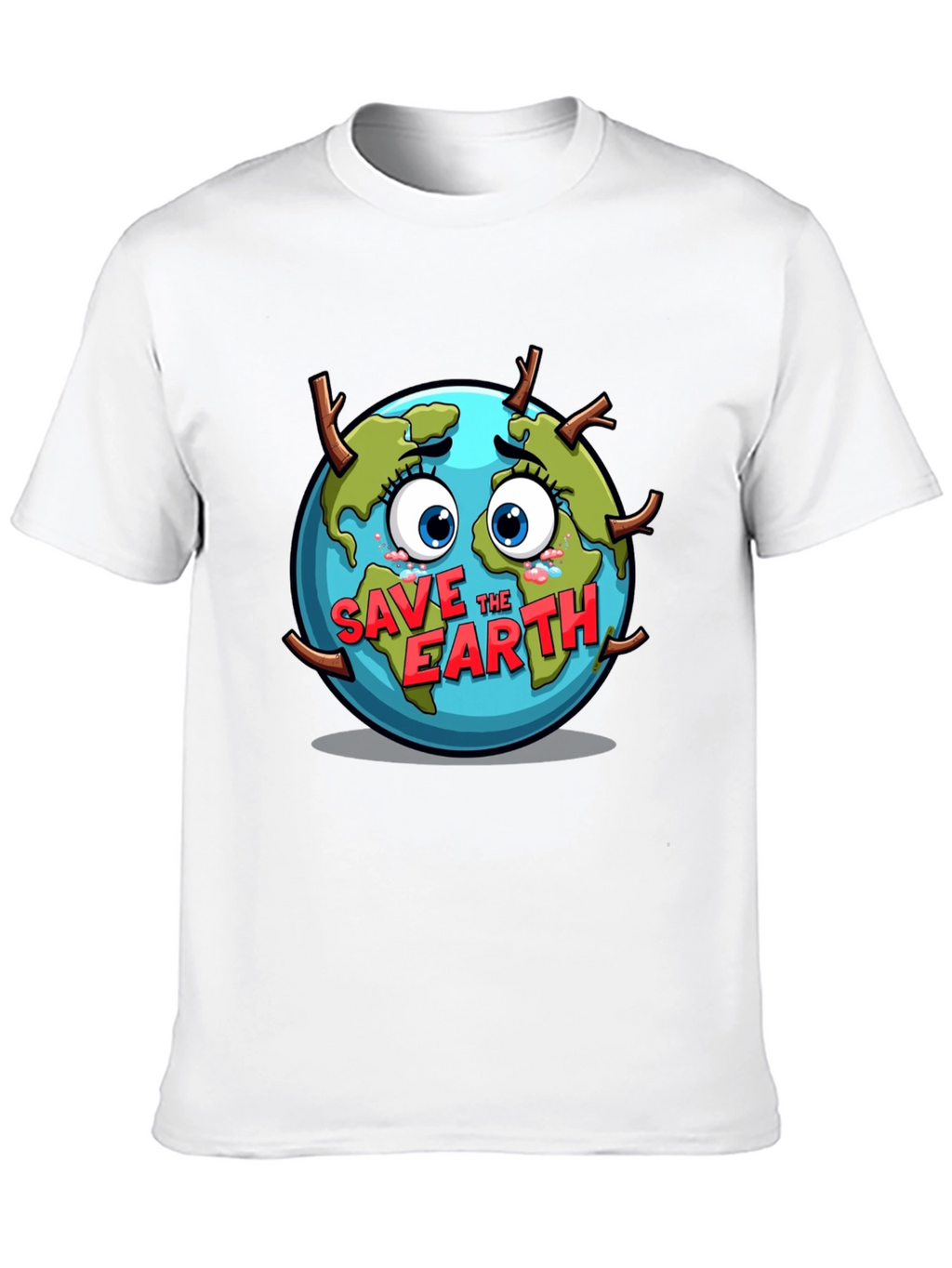 Save the Earth T-Shirt - Black Crew Neck