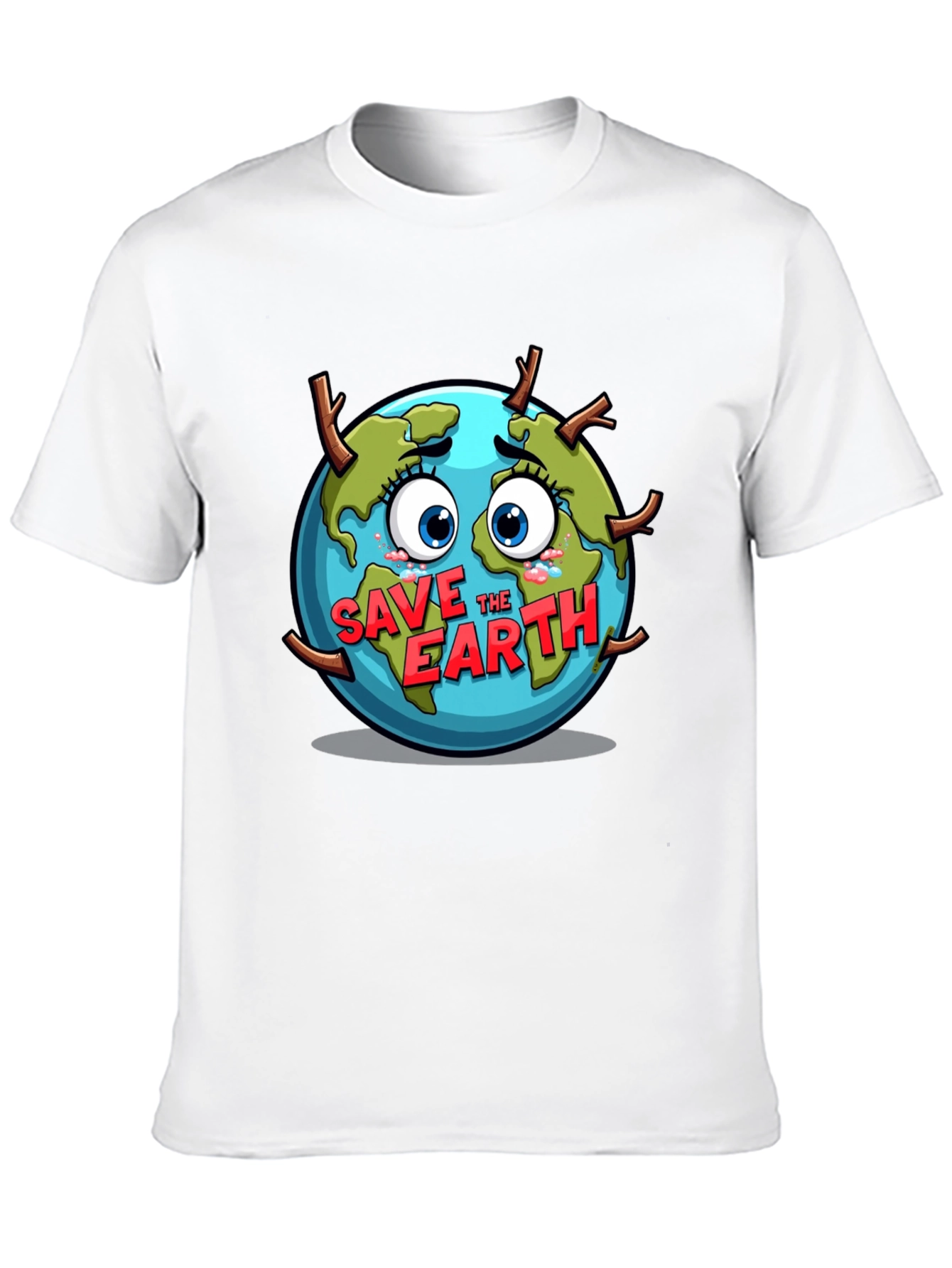 Save the Earth T-Shirt - Black Crew Neck