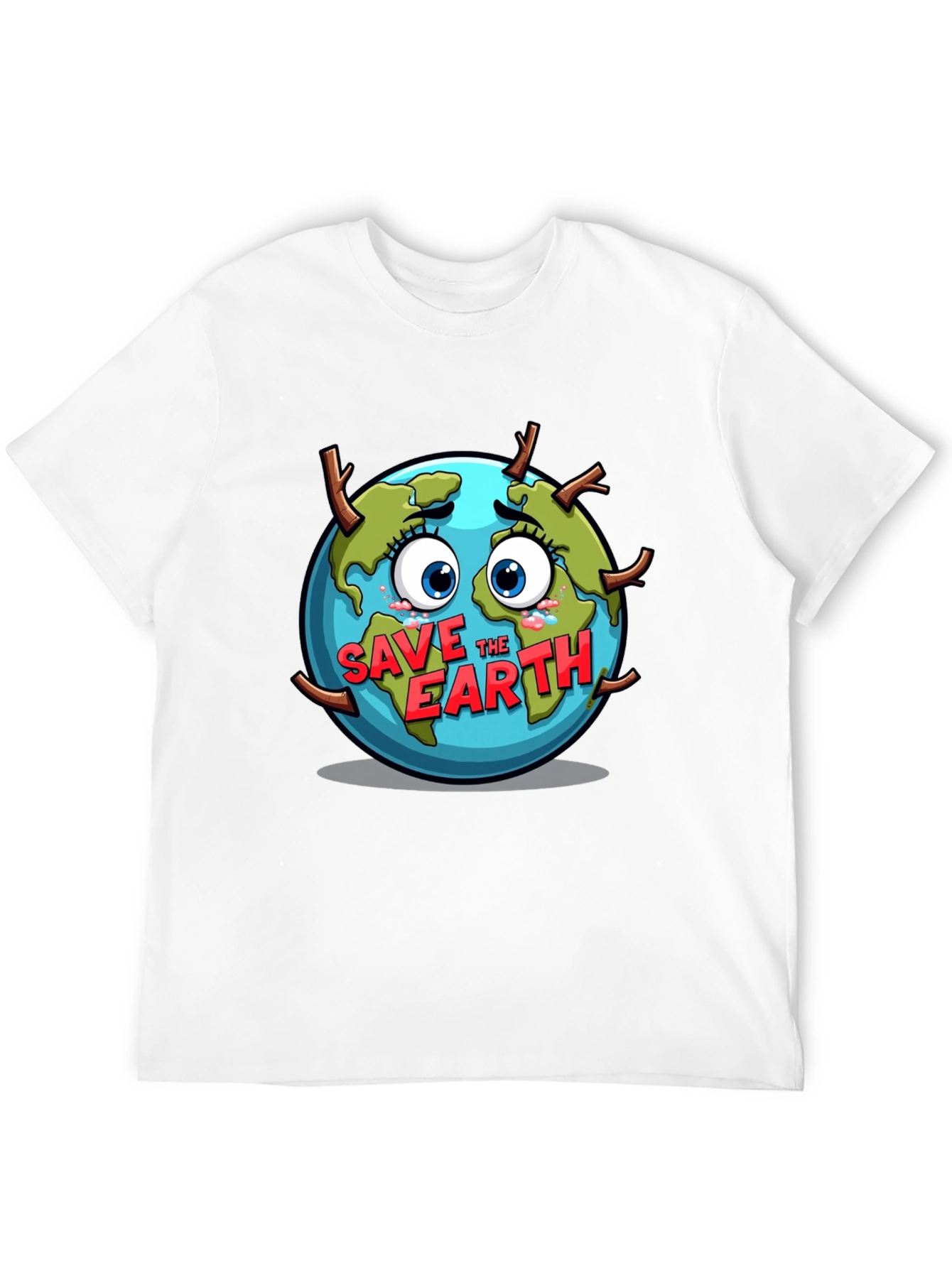 Save the Earth T-Shirt - Black Crew Neck