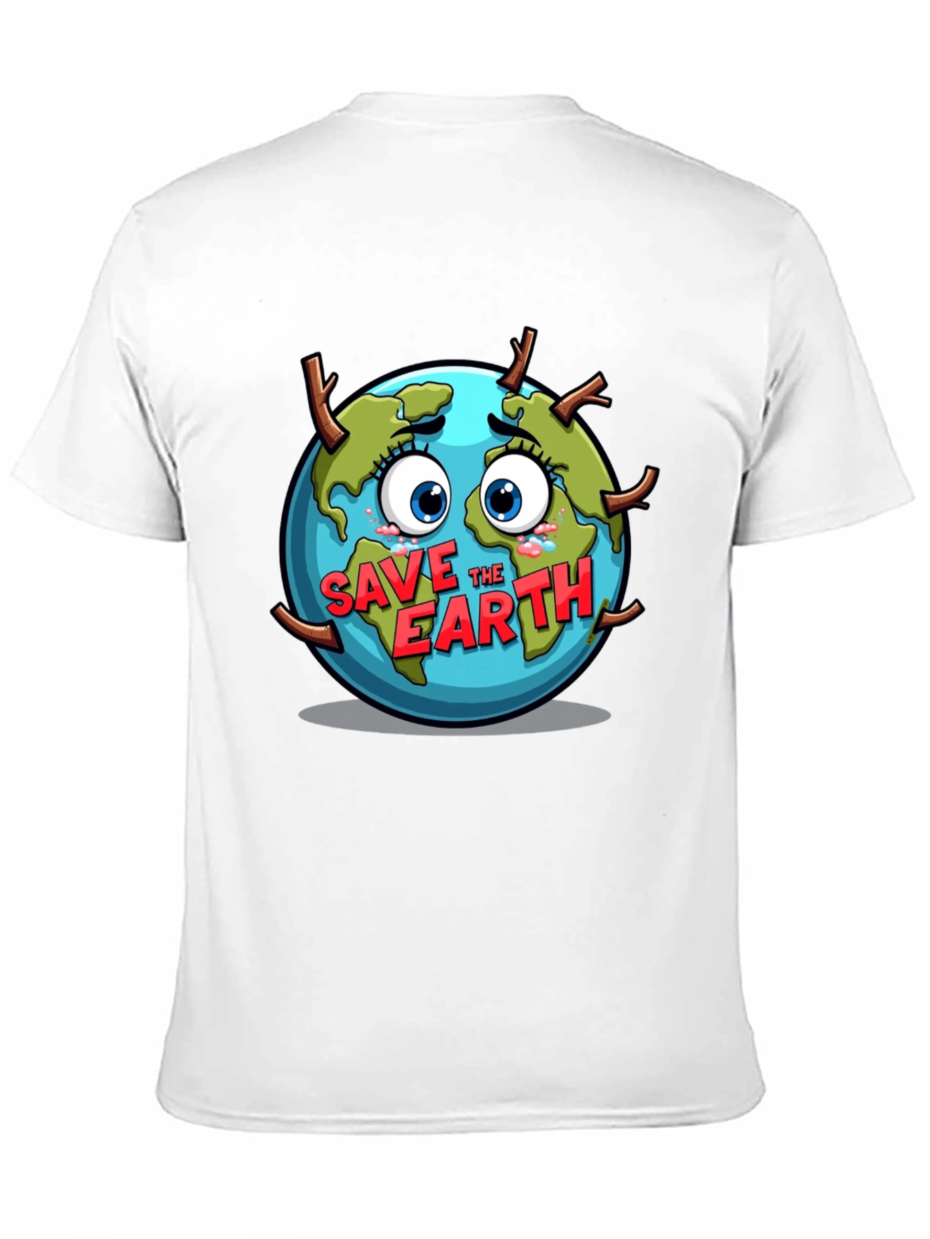 Save the Earth T-Shirt - Black Crew Neck