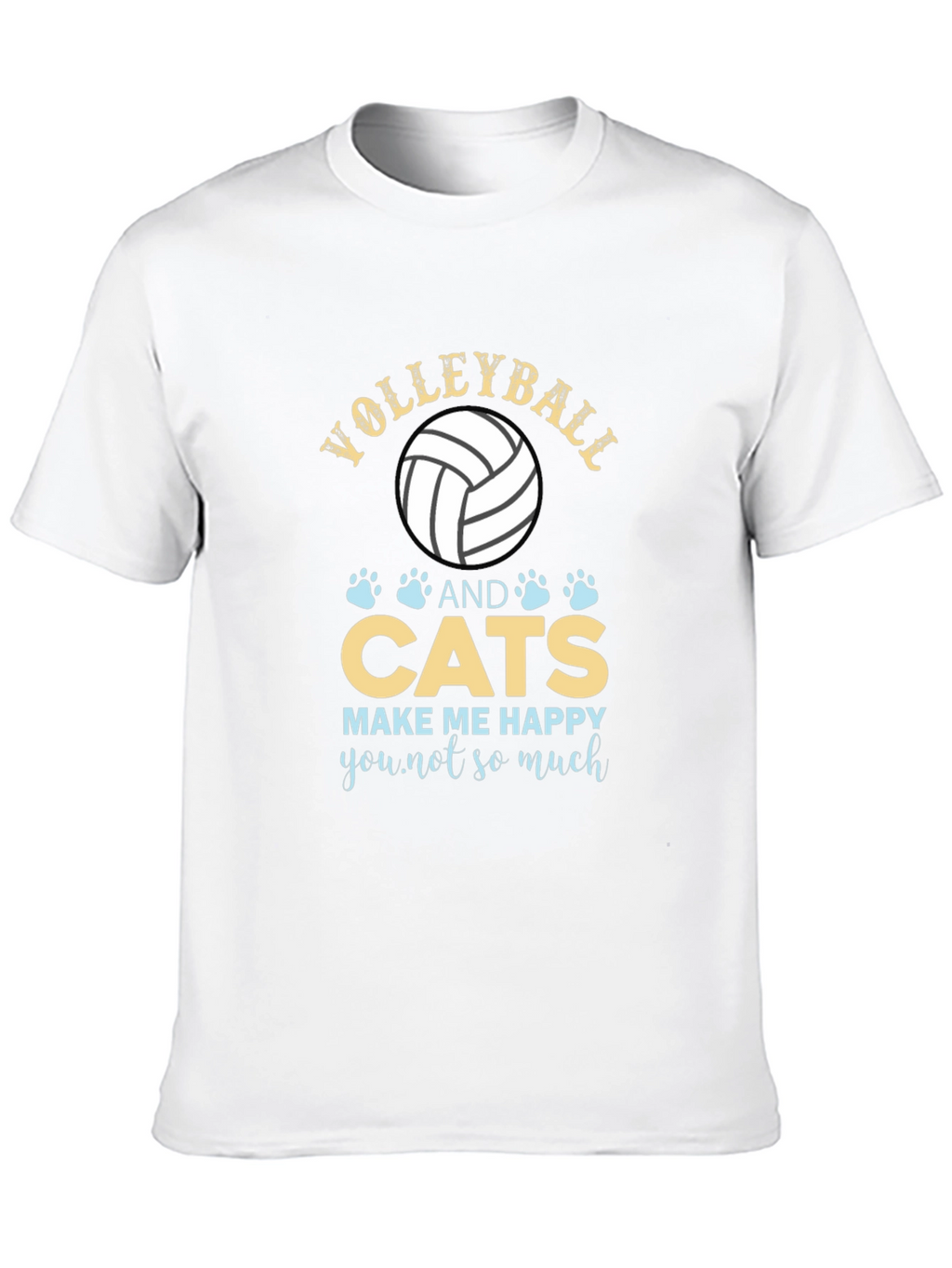 Volleyball and Cats Graphic T-Shirt