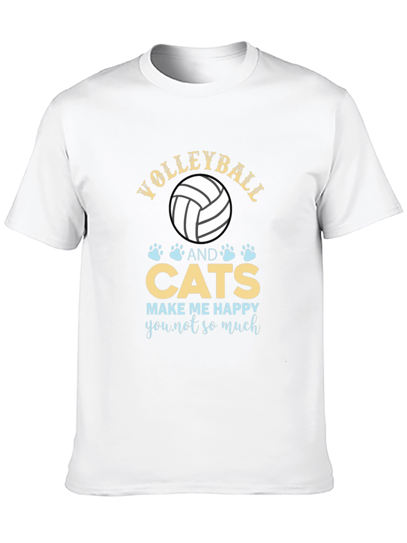 Volleyball and Cats Graphic T-Shirt
