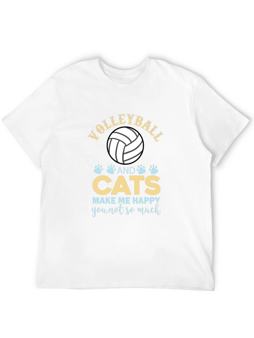 Volleyball and Cats Graphic T-Shirt