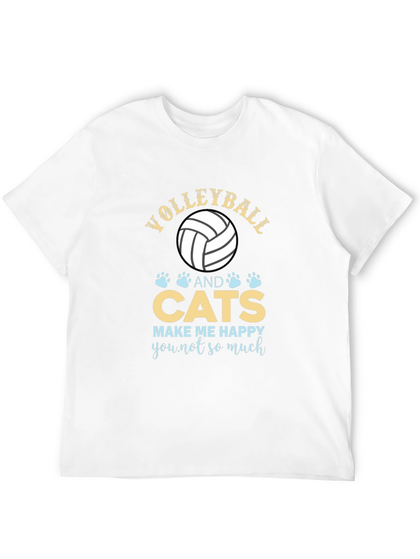 Volleyball and Cats Graphic T-Shirt