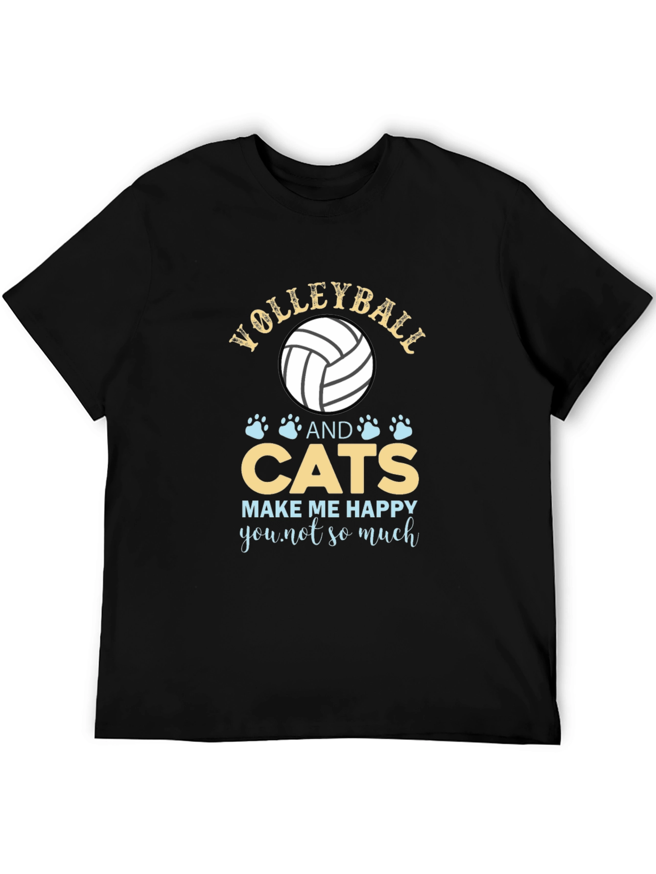 Volleyball and Cats Graphic T-Shirt