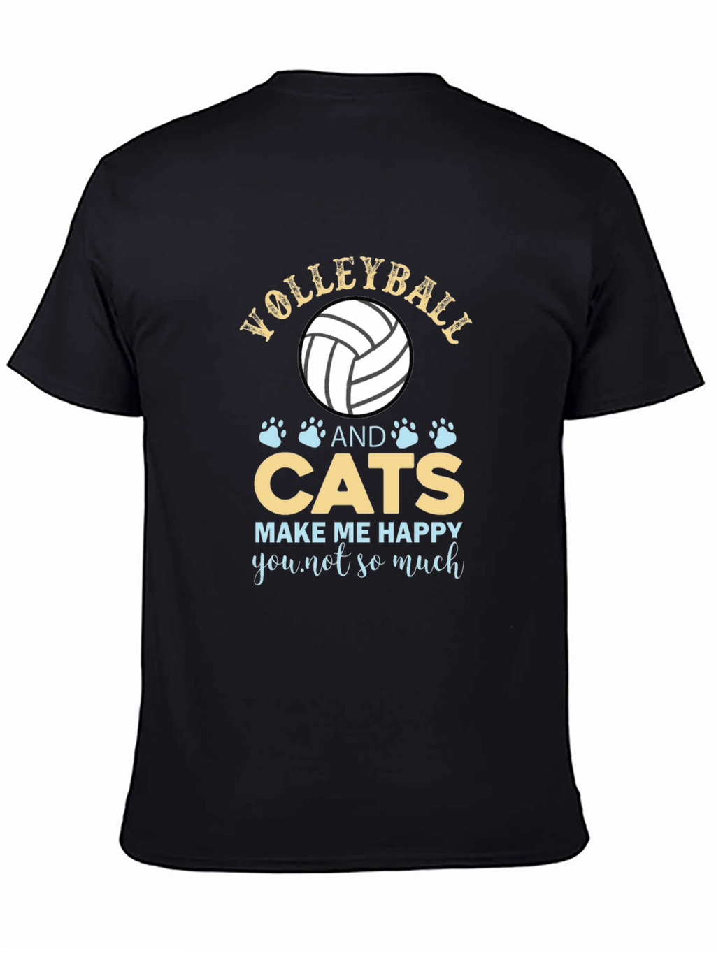 Volleyball and Cats Graphic T-Shirt