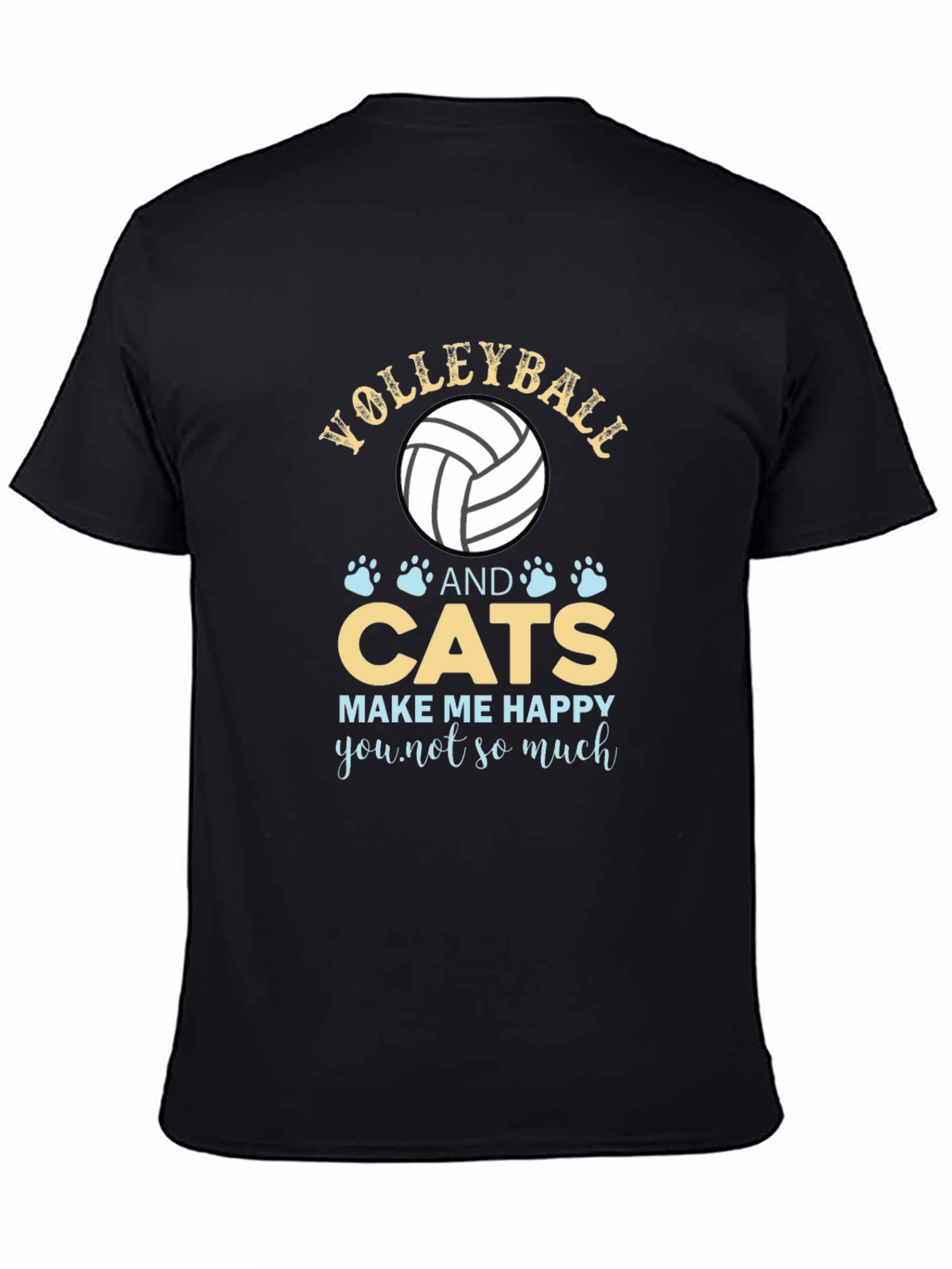 Volleyball and Cats Graphic T-Shirt