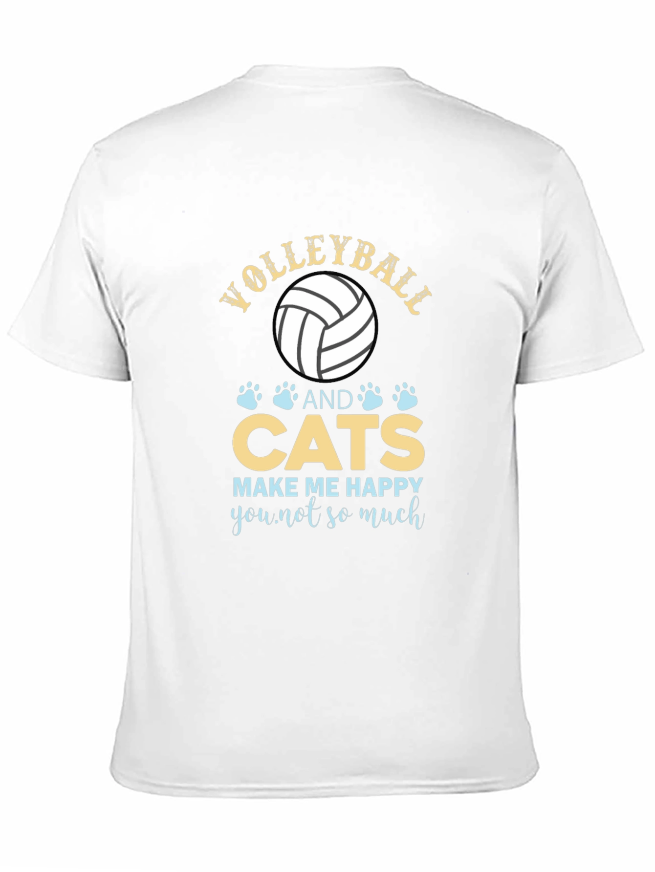 Volleyball and Cats Graphic T-Shirt