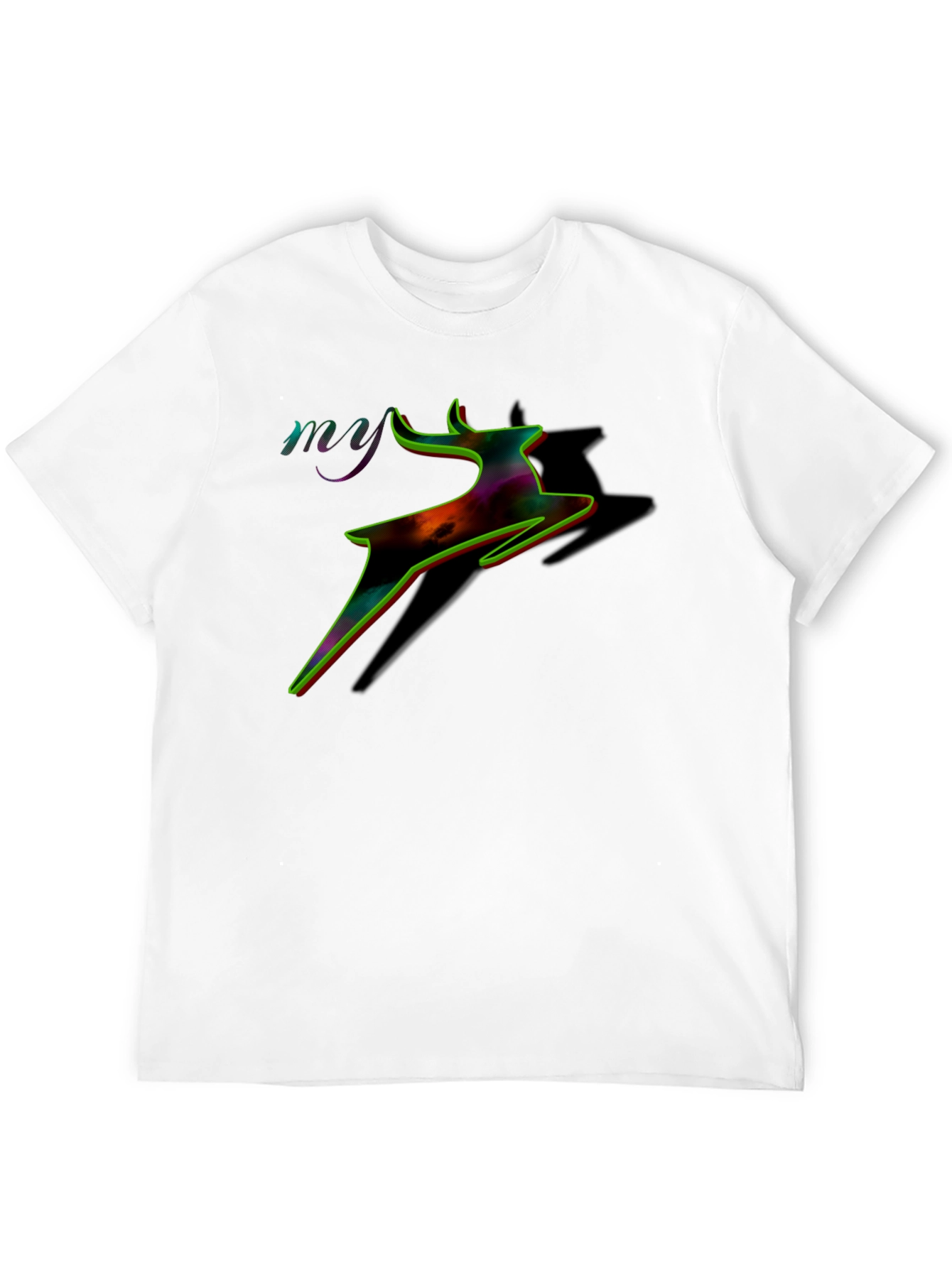 Colorful Deer Graphic T-Shirt