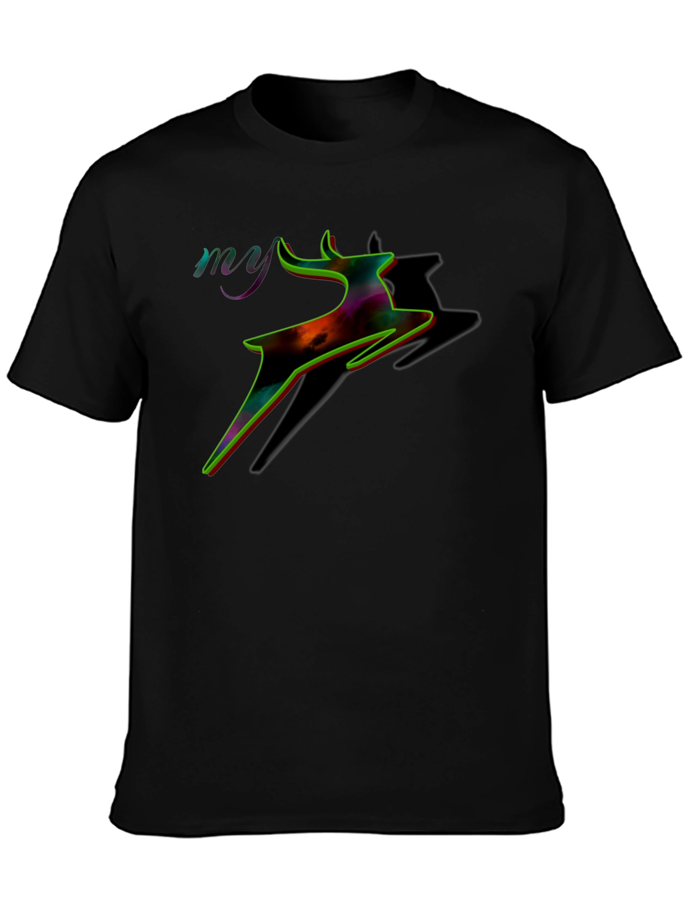 Colorful Deer Graphic T-Shirt