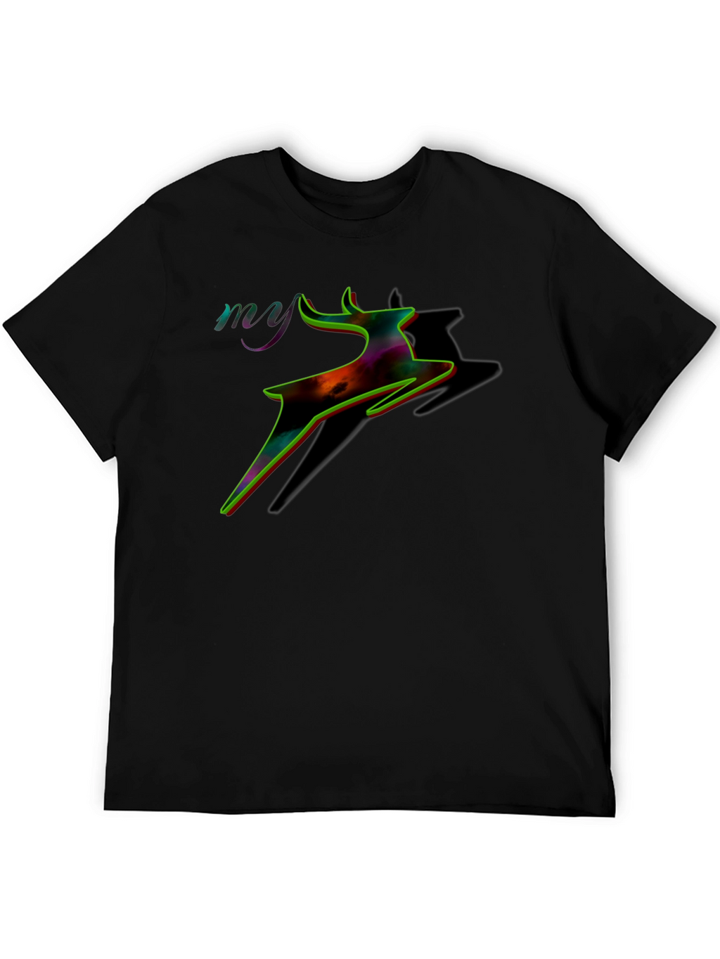 Colorful Deer Graphic T-Shirt