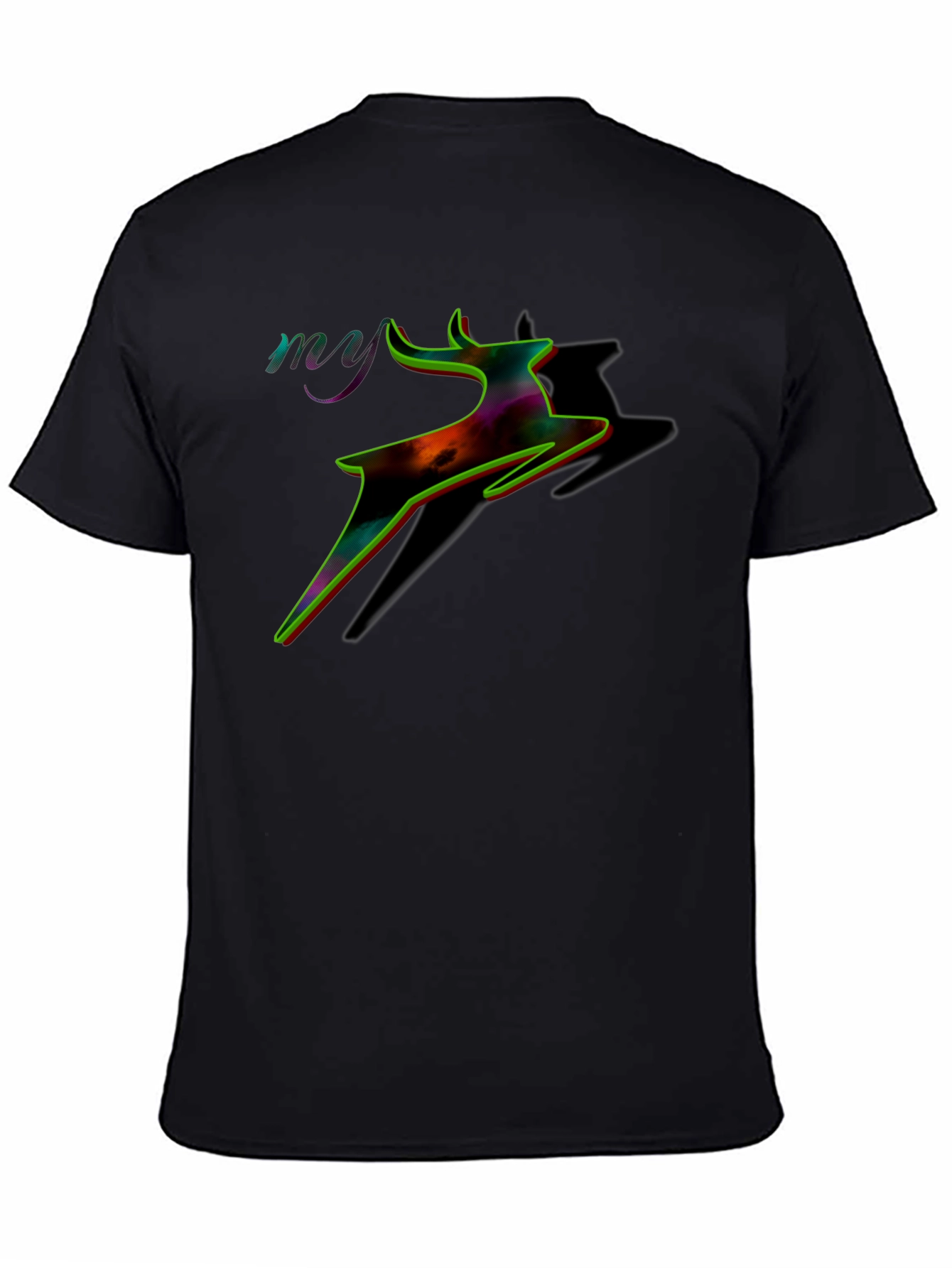 Colorful Deer Graphic T-Shirt