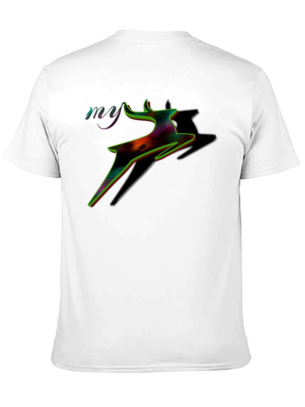 Colorful Deer Graphic T-Shirt