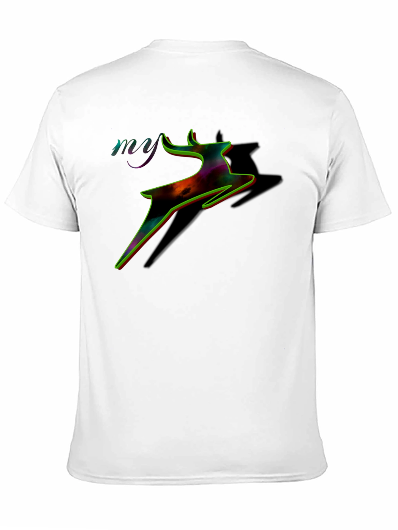 Colorful Deer Graphic T-Shirt