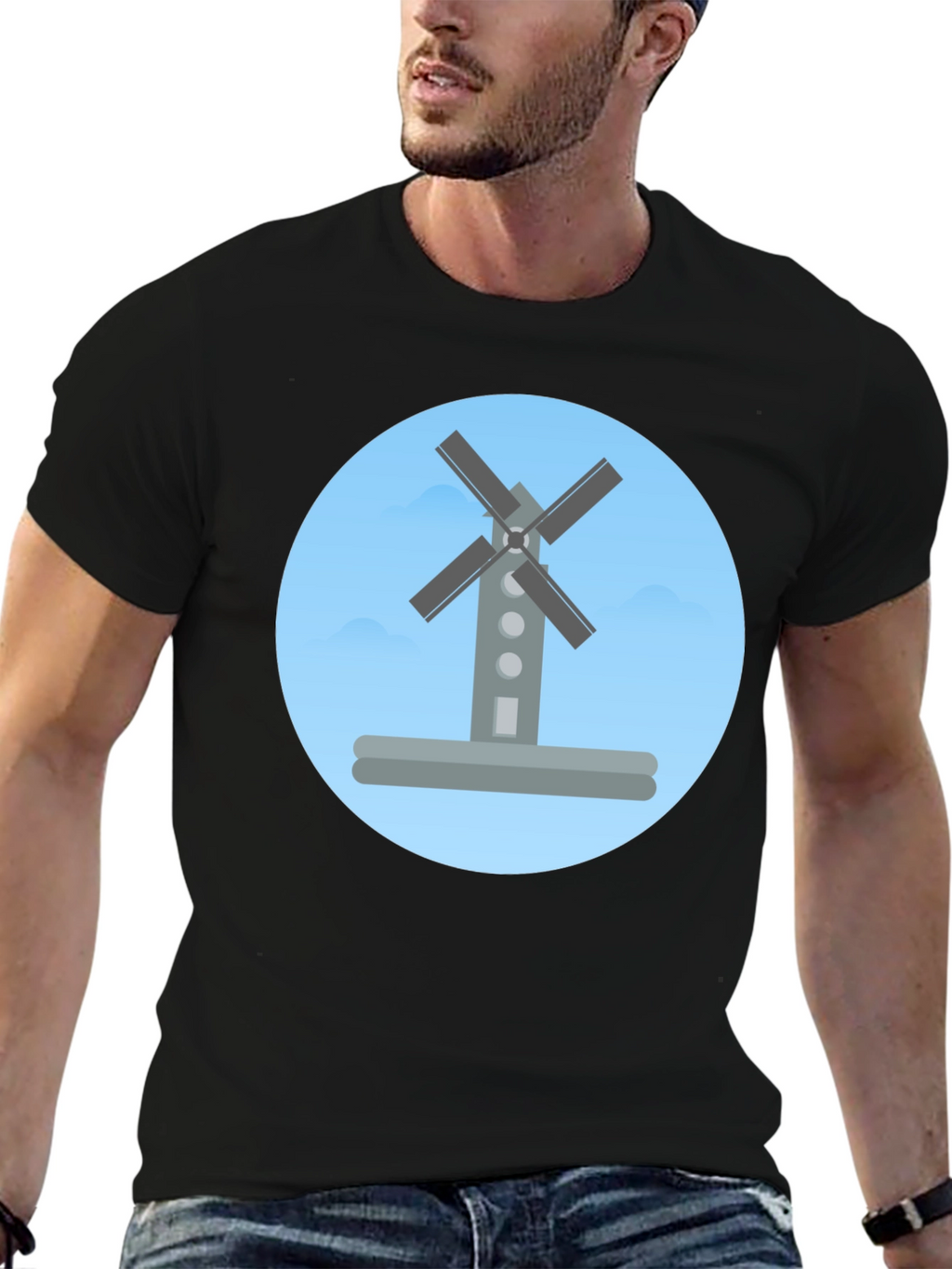 Windmill Graphic Tee -  Modern Stylish Casual