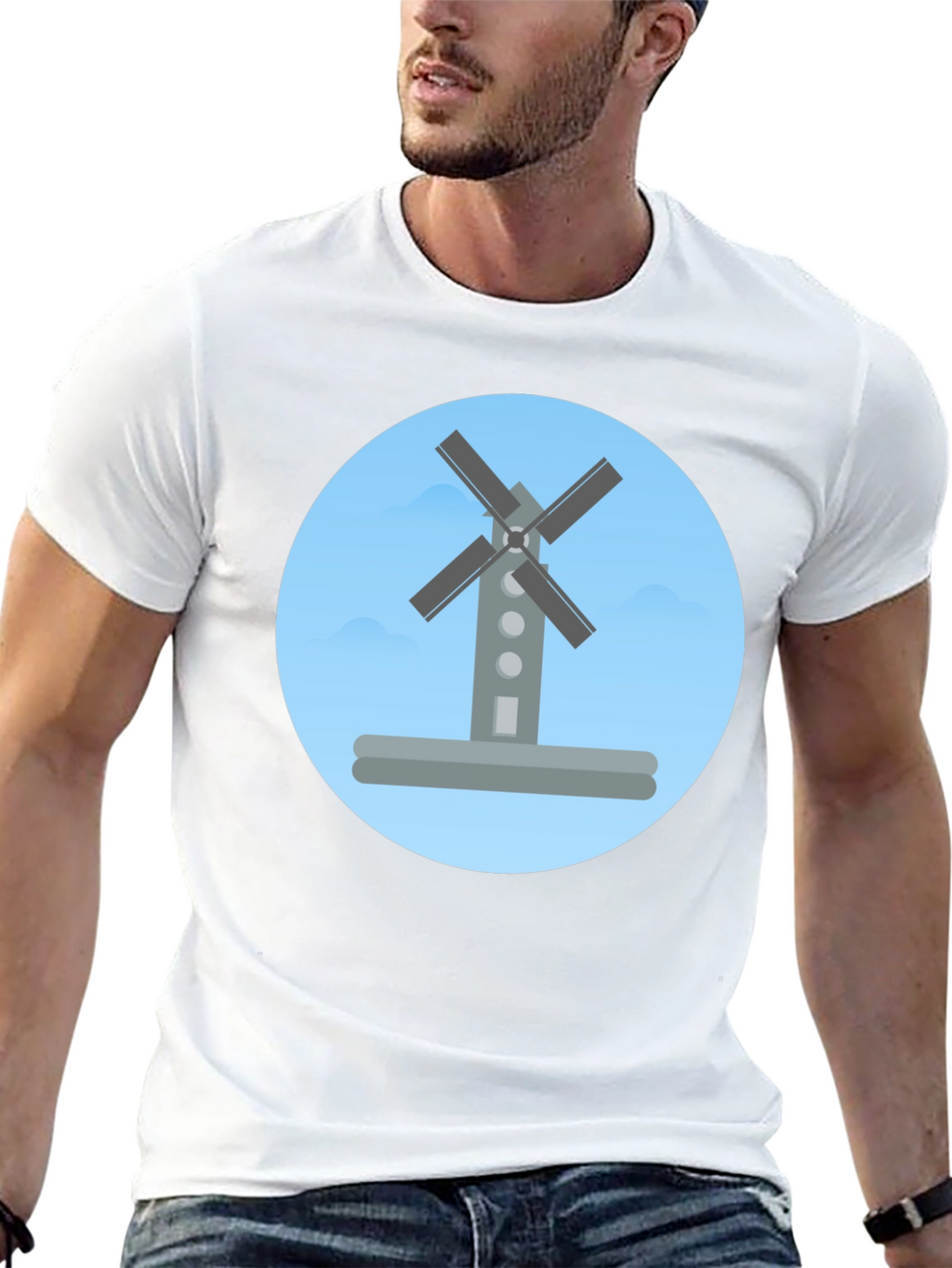 Windmill Graphic Tee -  Modern Stylish Casual