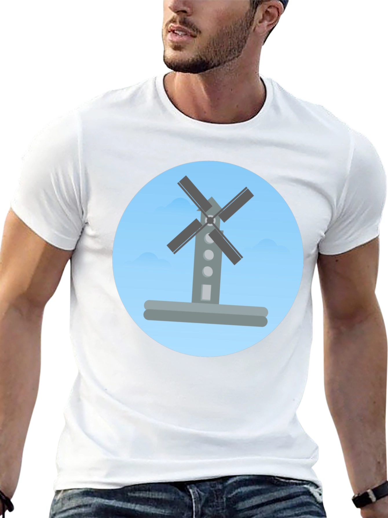 Windmill Graphic Tee -  Modern Stylish Casual