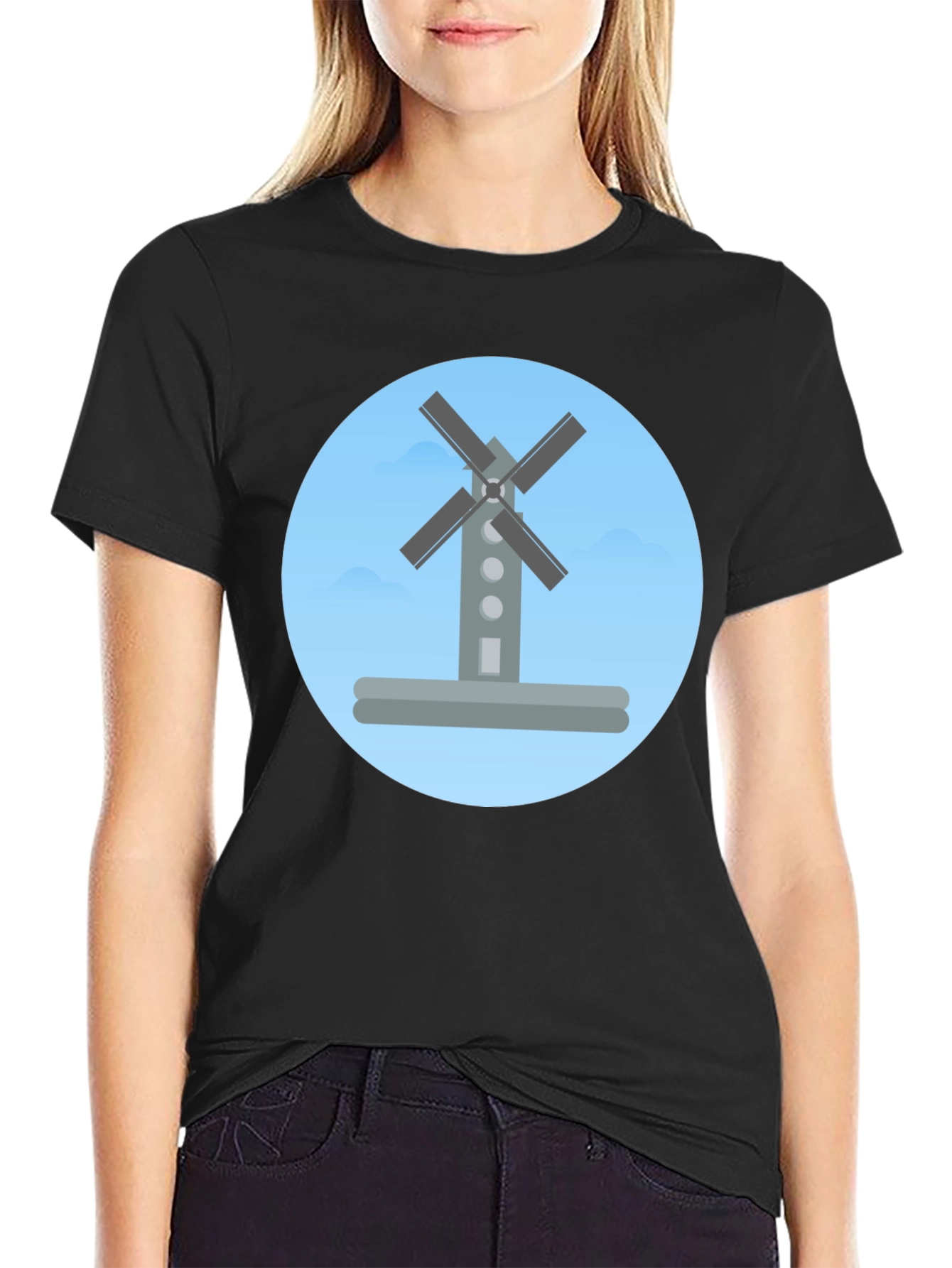 Windmill Graphic Tee -  Modern Stylish Casual