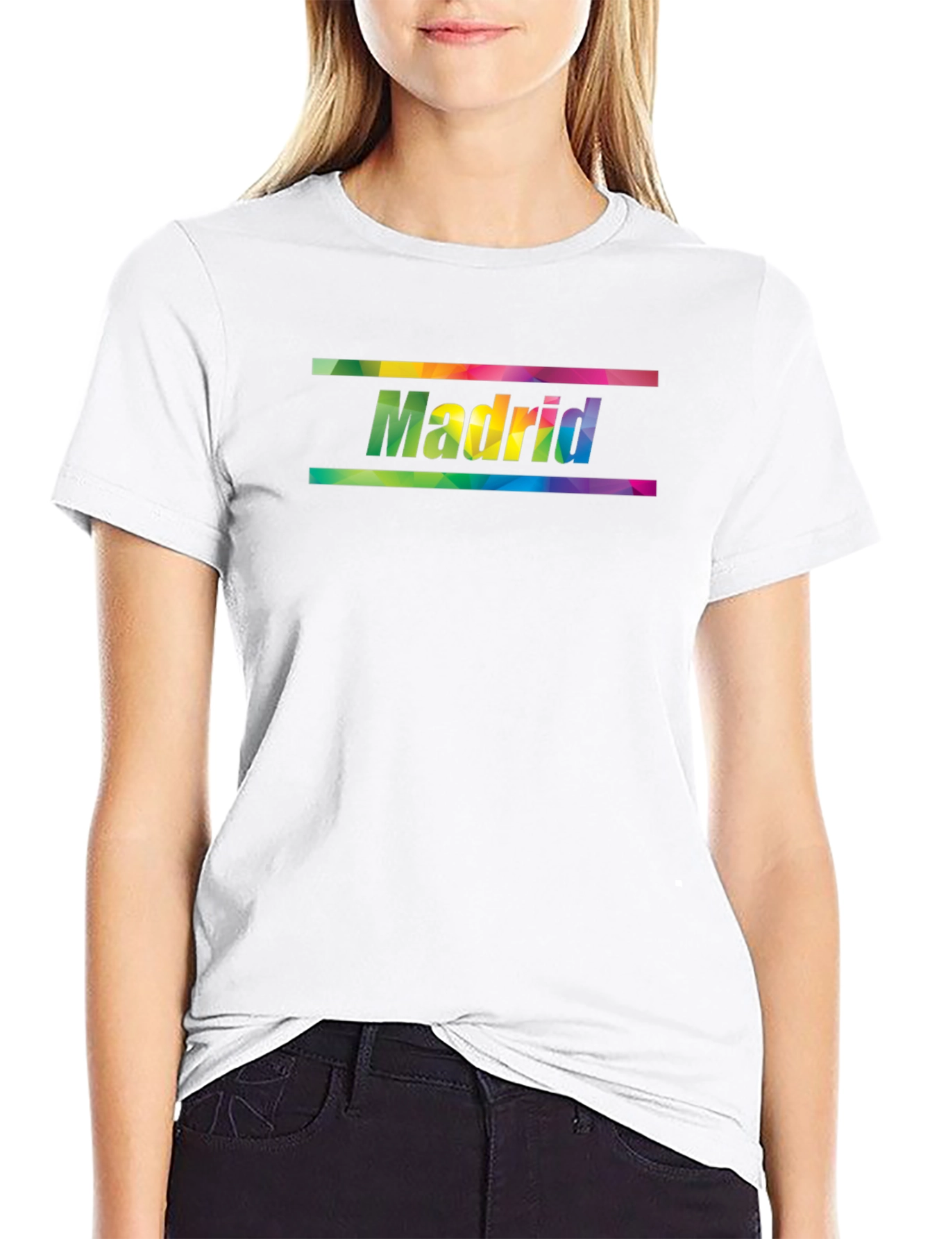 Madrid Rainbow Graphic Print Mens T-Shirt