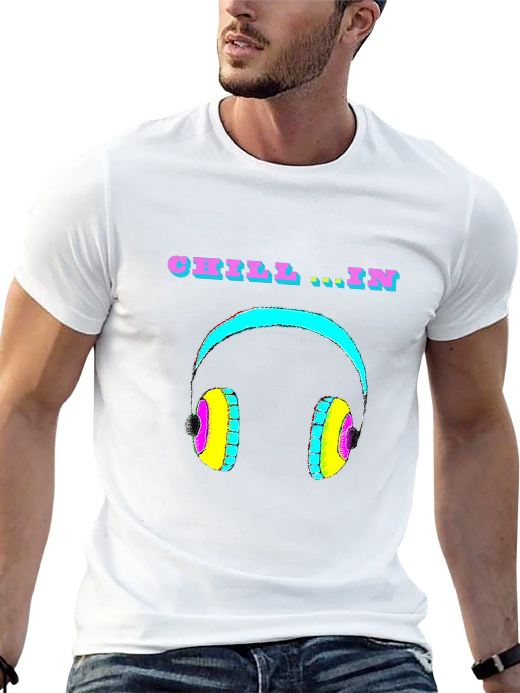 Chill In Headphone Graphic T-Shirt - Relaxed Fit