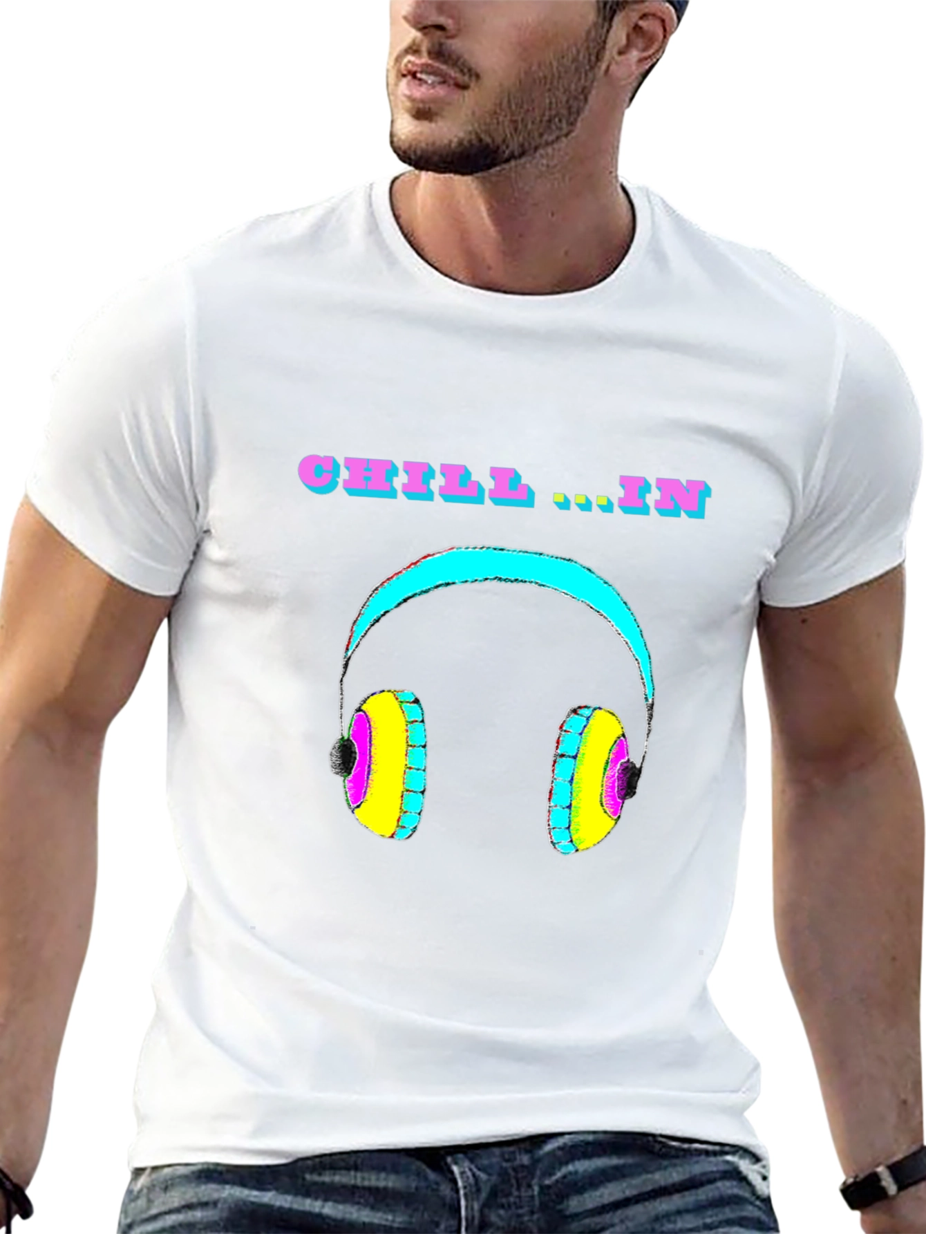 Chill In Headphone Graphic T-Shirt - Relaxed Fit