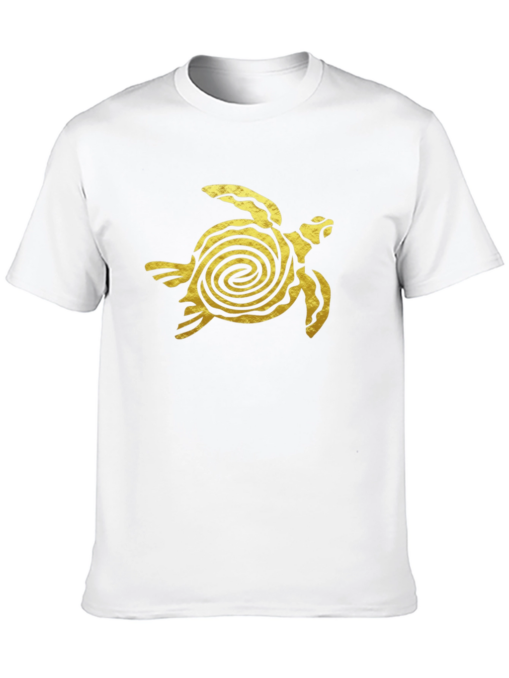 Gold Turtle Graphic Black T-Shirt
