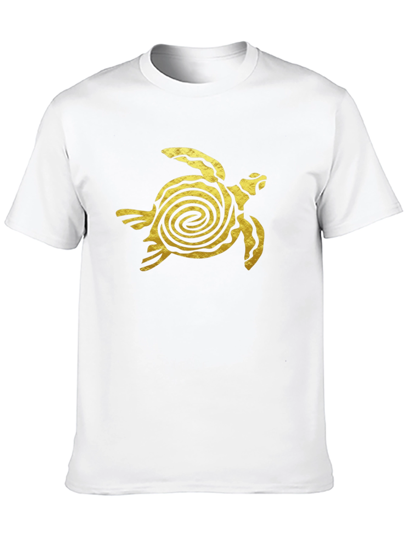 Gold Turtle Graphic Black T-Shirt
