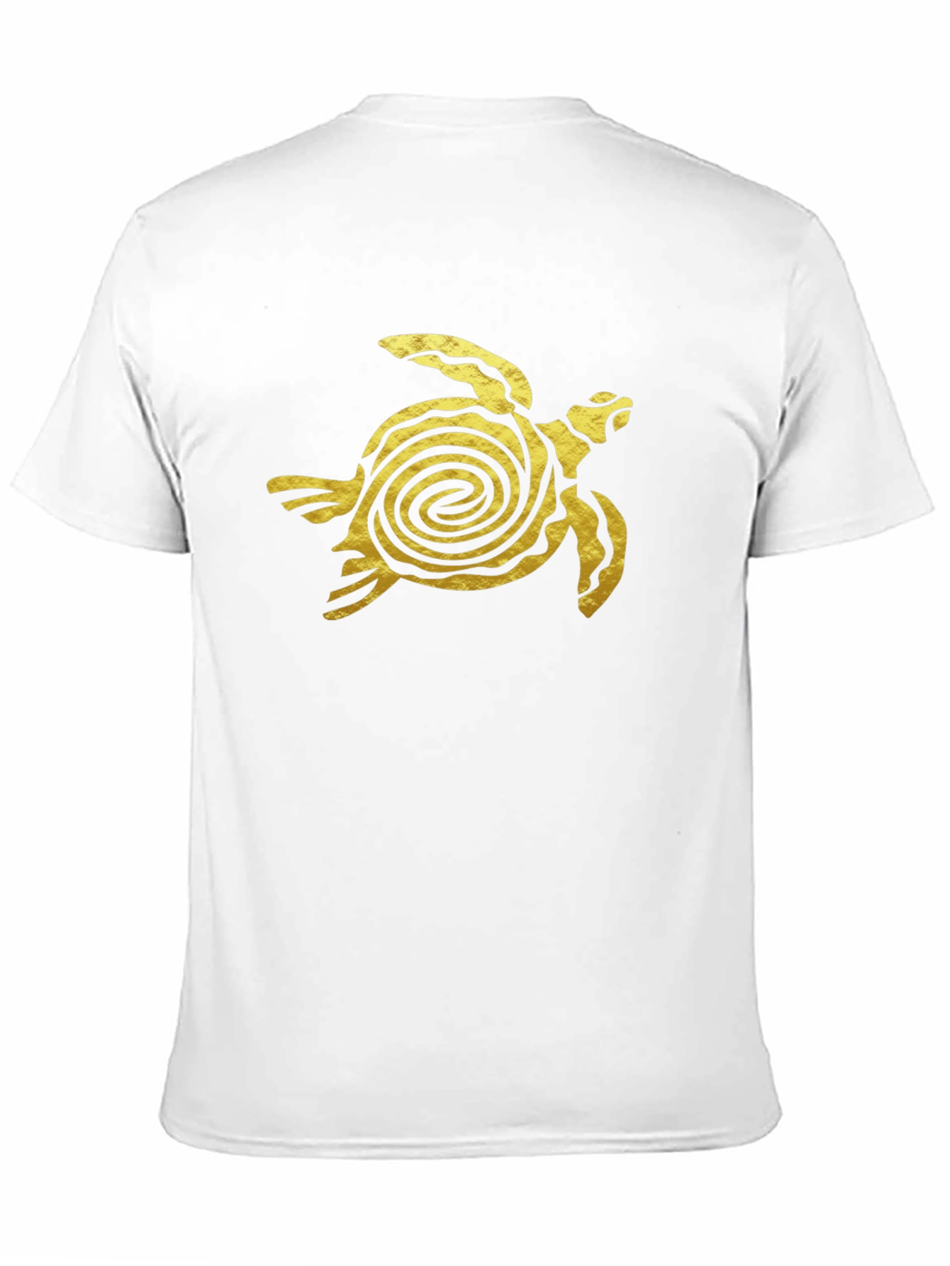 Gold Turtle Graphic Black T-Shirt