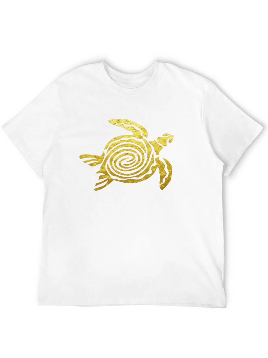 Gold Turtle Graphic Black T-Shirt